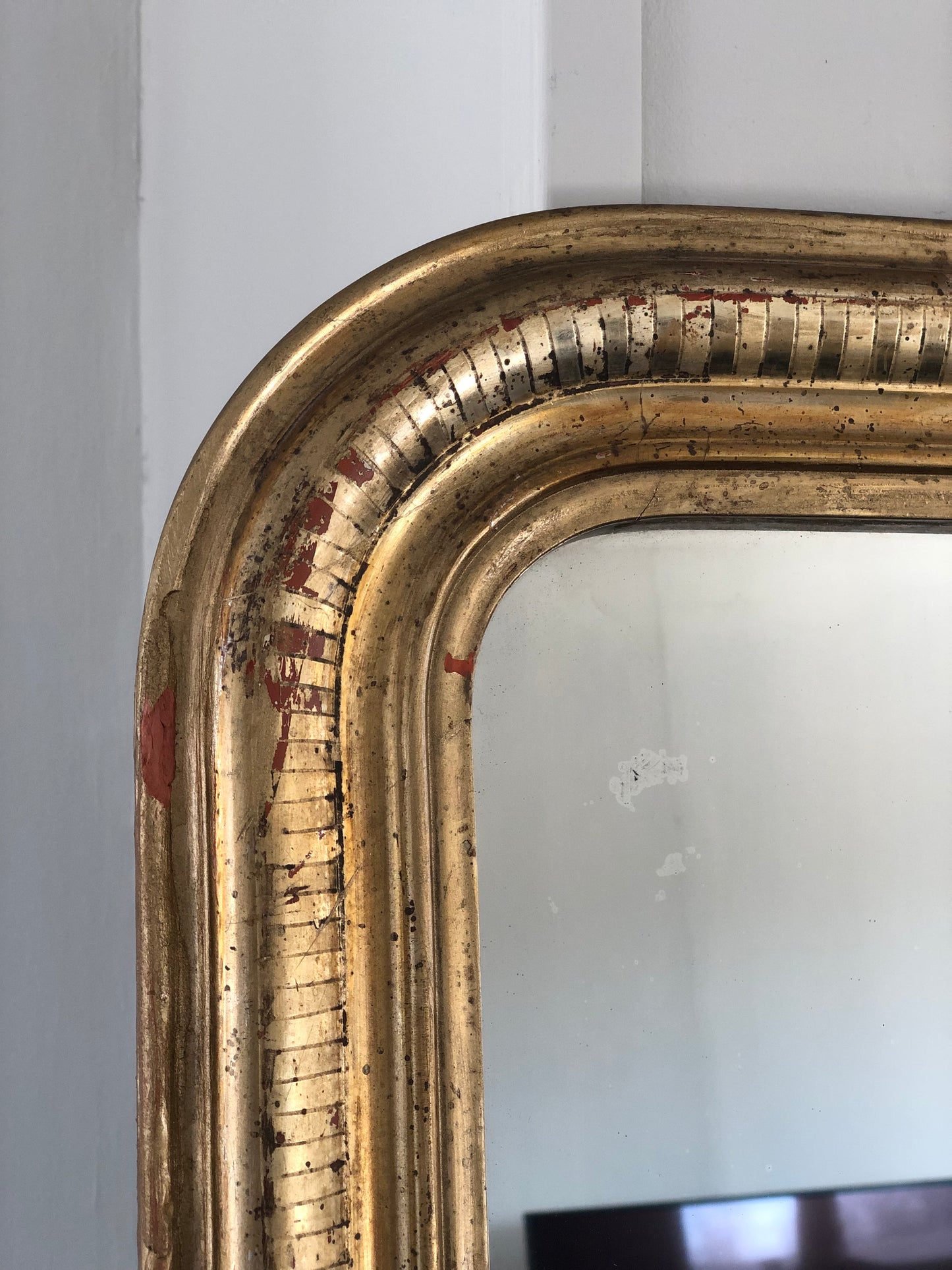 High Quality Antique Louis Philippe Giltwood Mirror France Late 19th Century