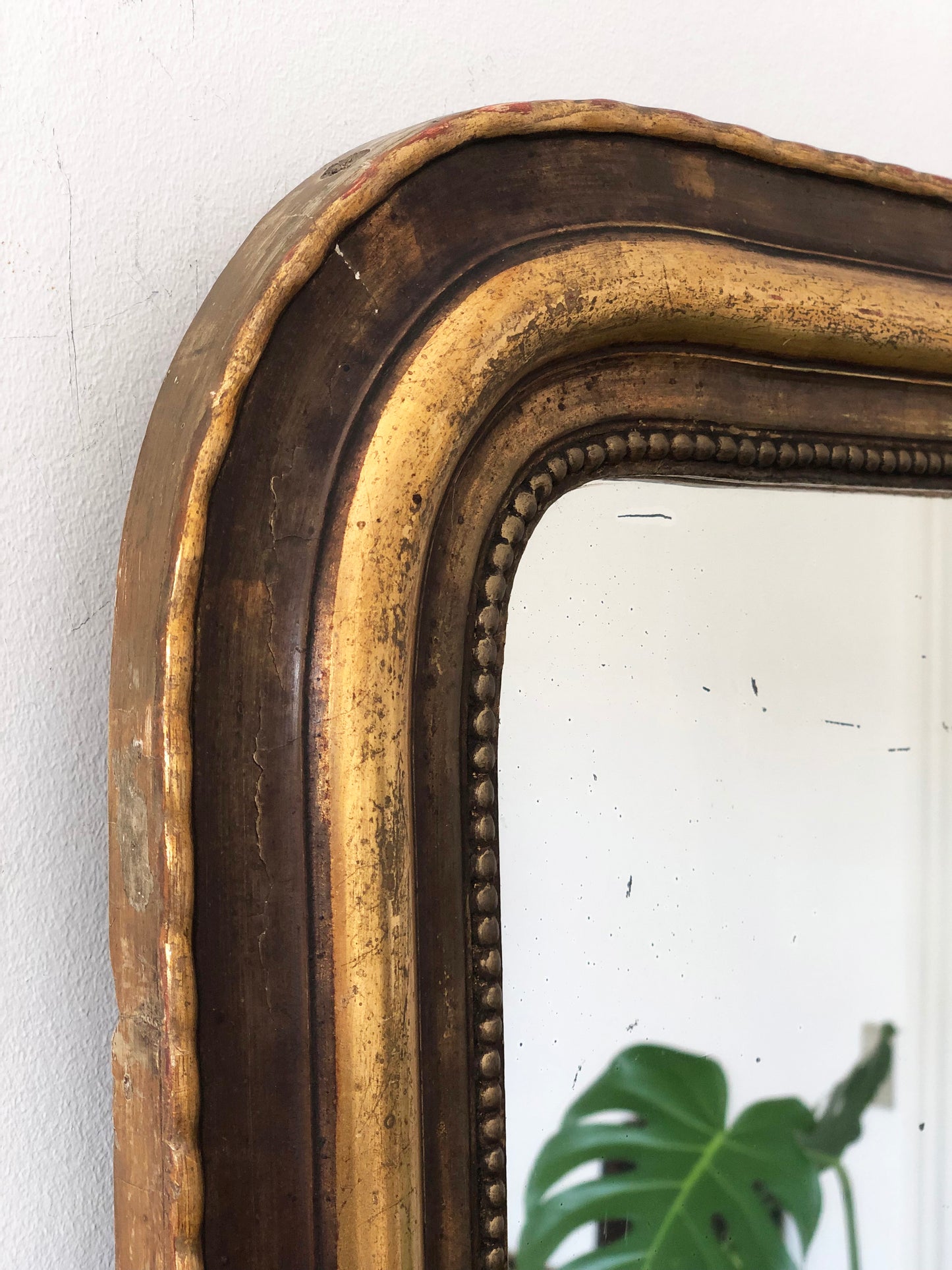 Large Antique French Louis Philippe Giltwood Mirror – Late 19th Century