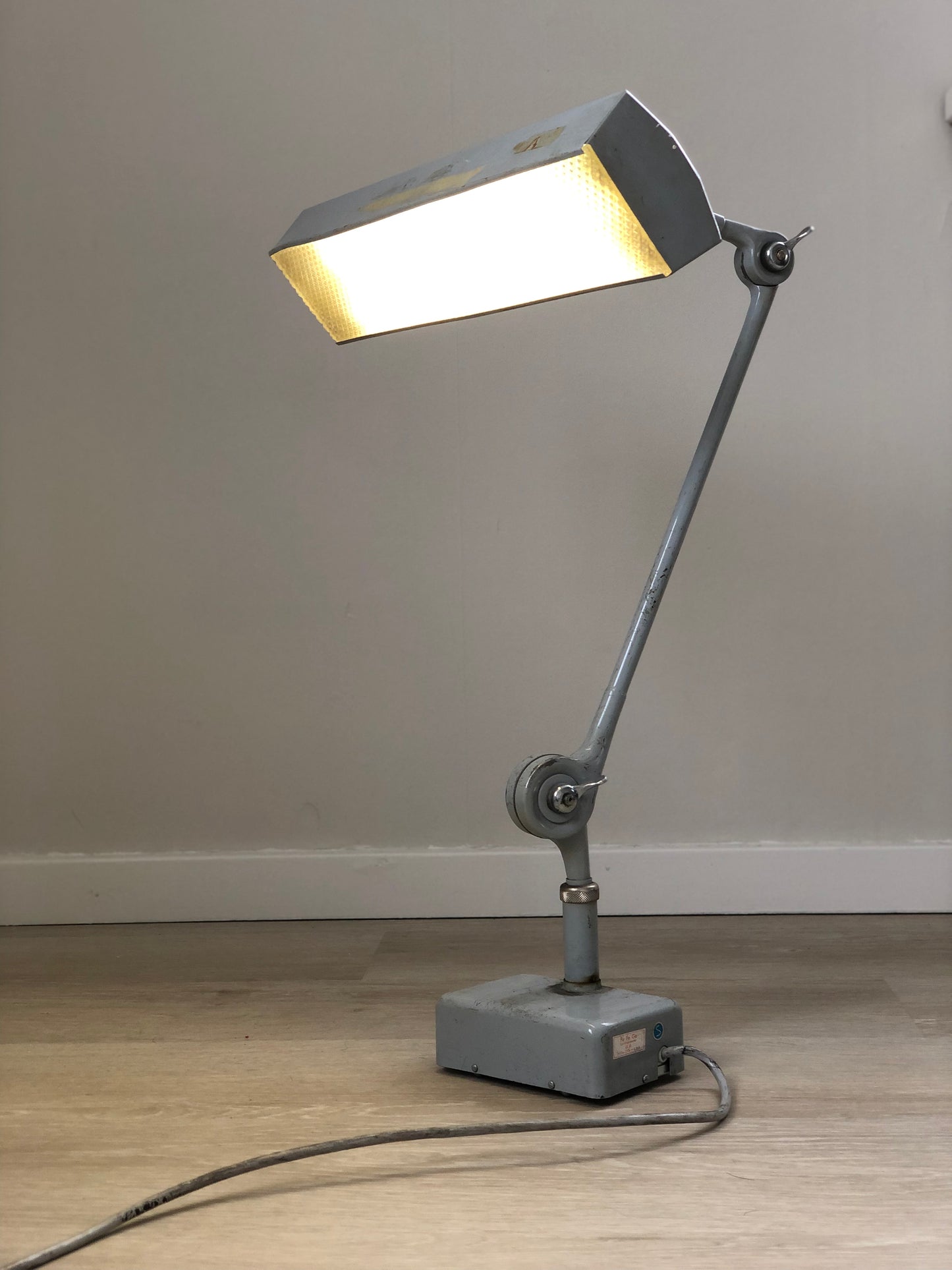 Industrial Pefege Architect Desk Lamp Sweden 1950s