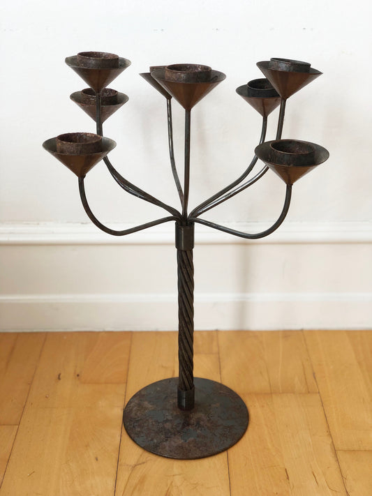 Industrial Vintage Steel Tealight Holder 8 compartments