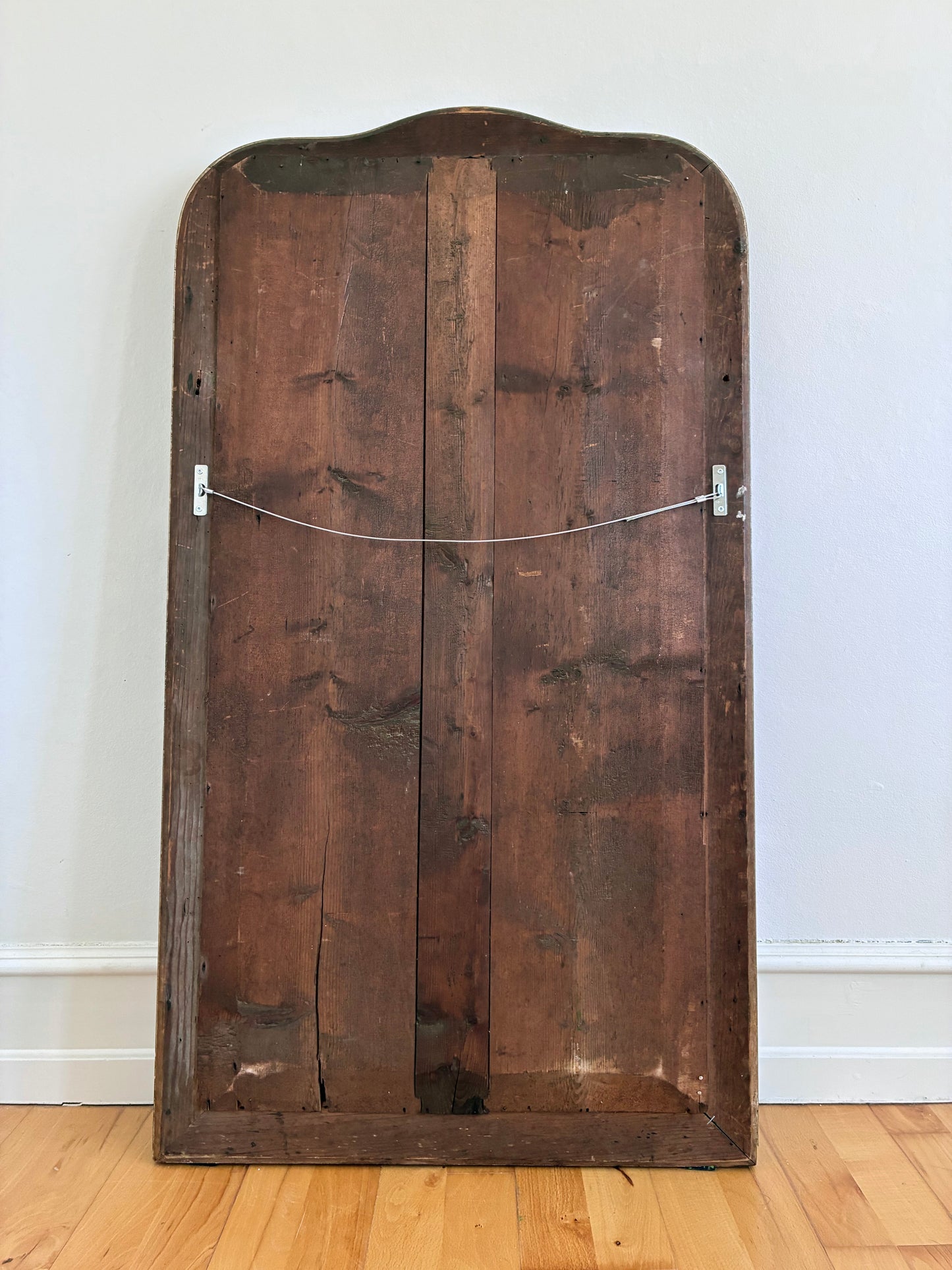 Large Antique French Louis Philippe Full-Length Giltwood Mirror, Late 19th Century
