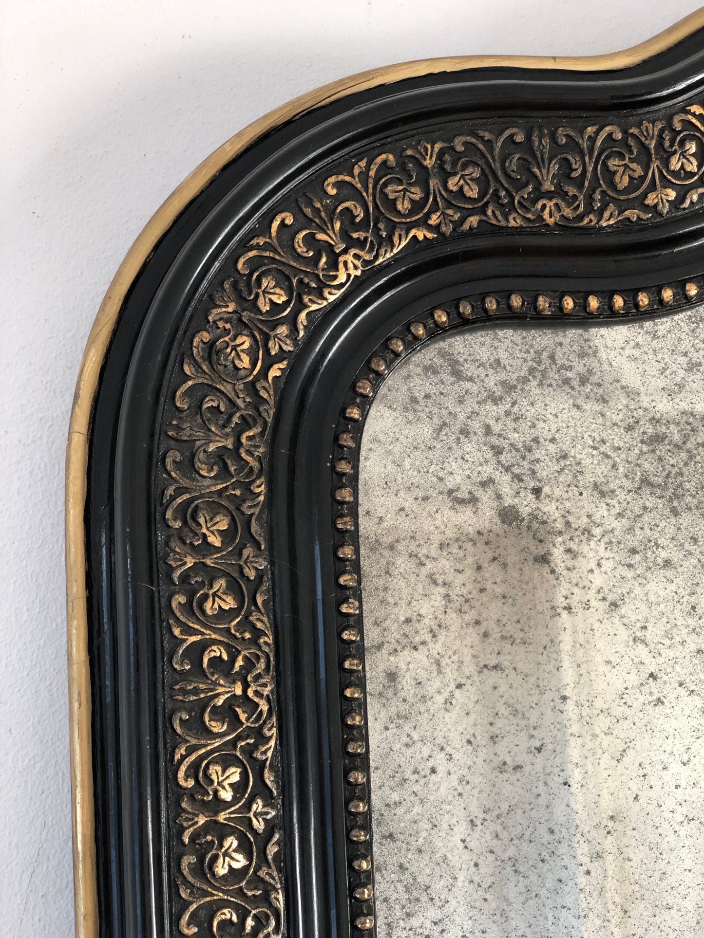 Large Antique French Louis Philippe Full-Length Giltwood Mirror, Late 19th Century