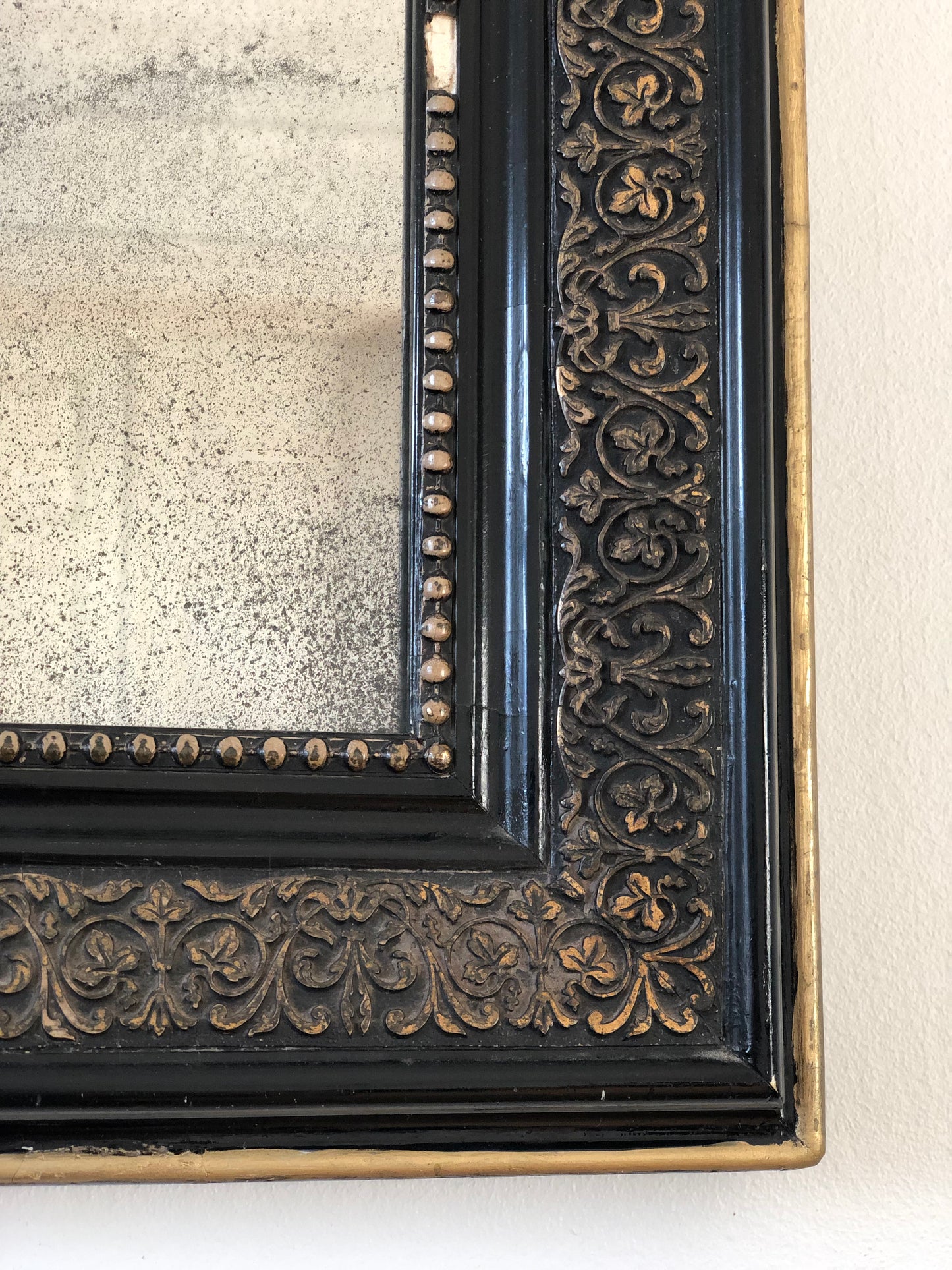 Large Antique French Louis Philippe Full-Length Giltwood Mirror, Late 19th Century