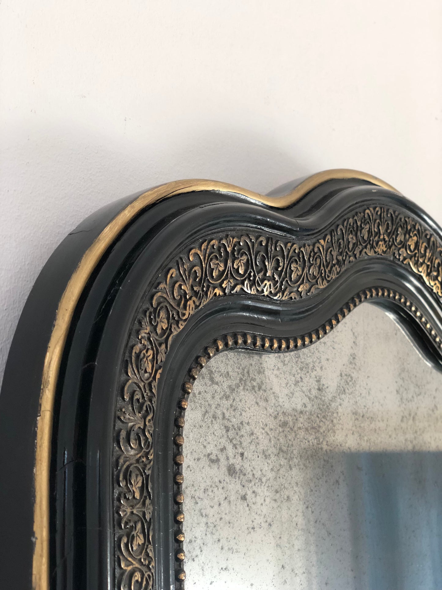 Large Antique French Louis Philippe Full-Length Giltwood Mirror, Late 19th Century