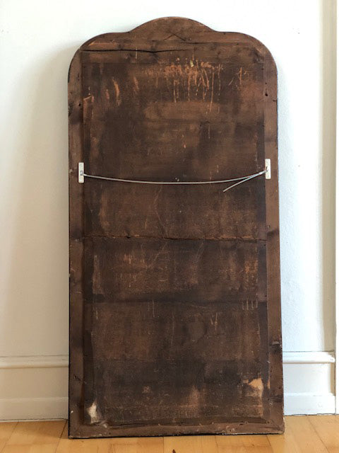Large Antique French Louis Philippe Full-Length Giltwood Mirror, Late 19th Century