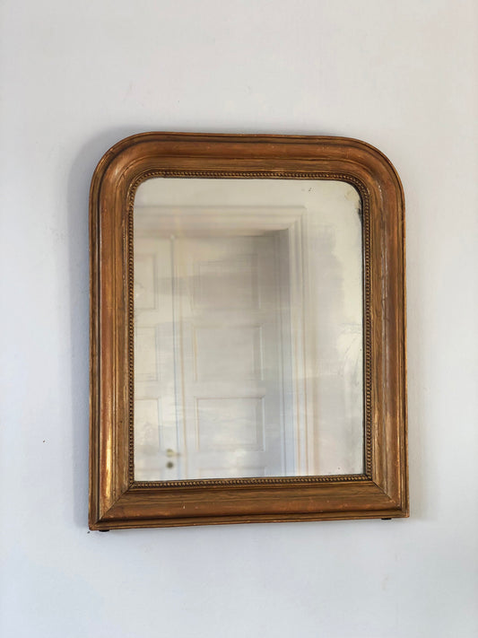 Large Antique French Louis Philippe Giltwood Mirror – Late 19th Century