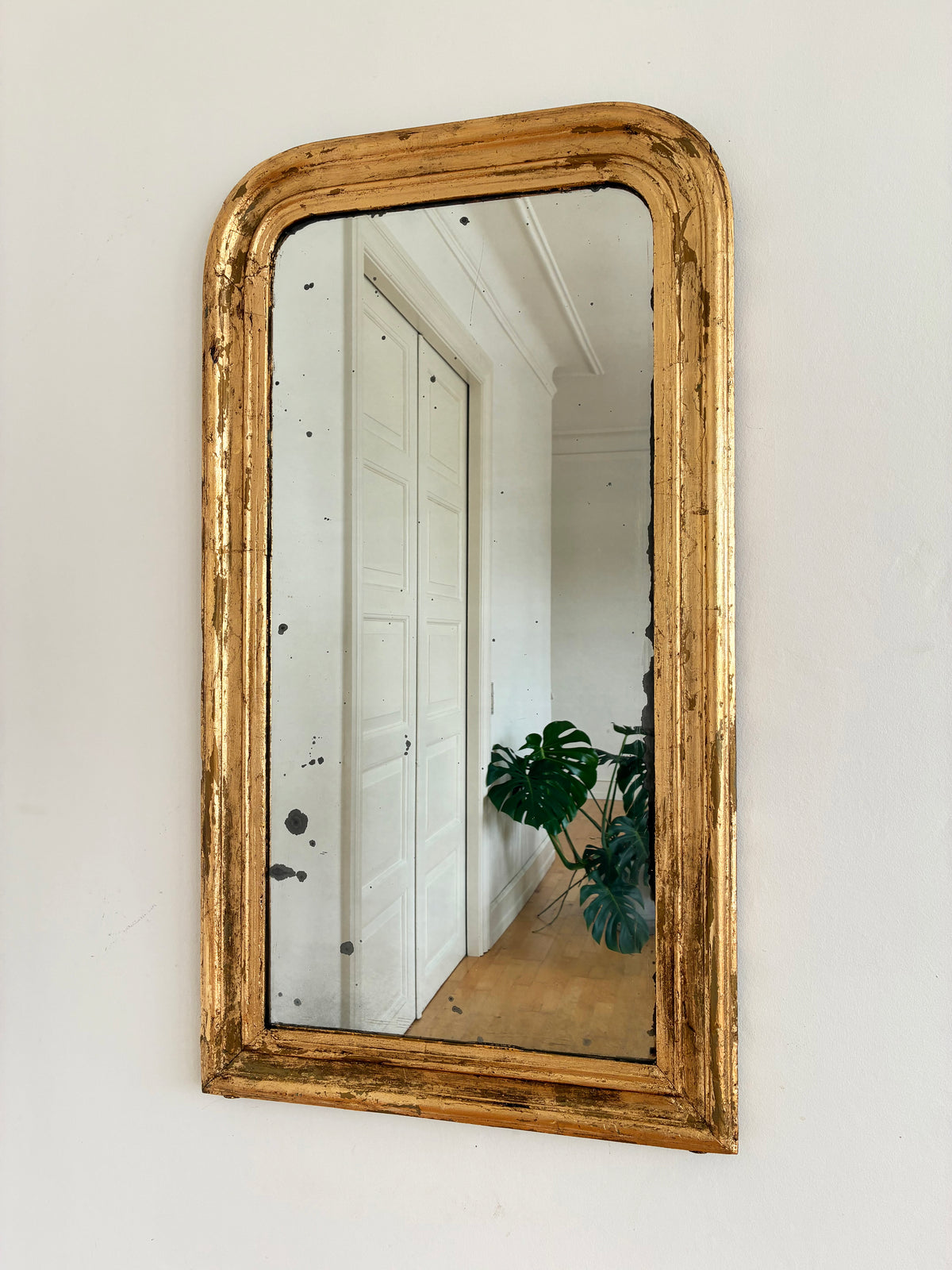 Large antique French Louis Philippe Giltwood Mirror – Late 19th Century