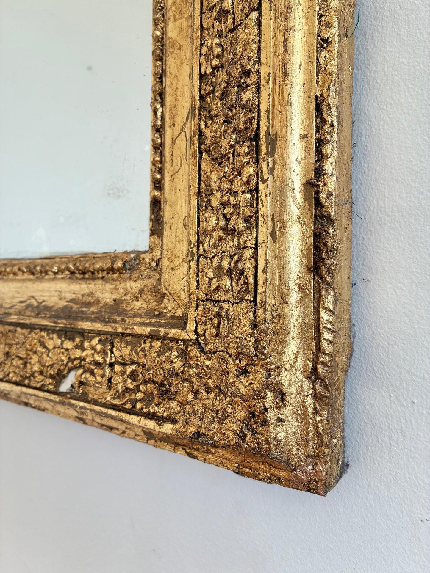 Large Antique French Louis Philippe Giltwood Mirror – Late 19th Century