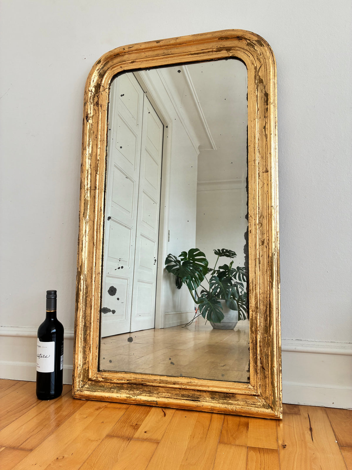 Large antique French Louis Philippe Giltwood Mirror – Late 19th Century