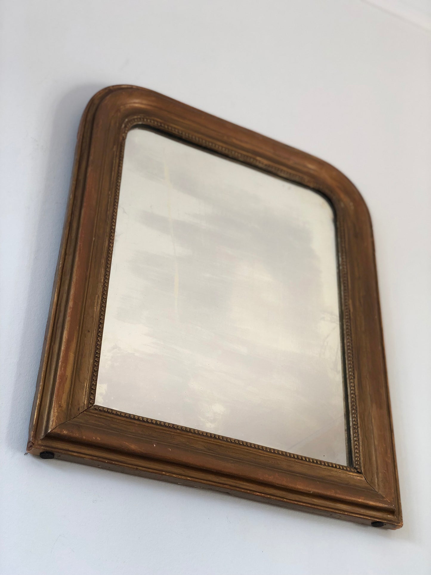 Large Antique French Louis Philippe Giltwood Mirror – Late 19th Century