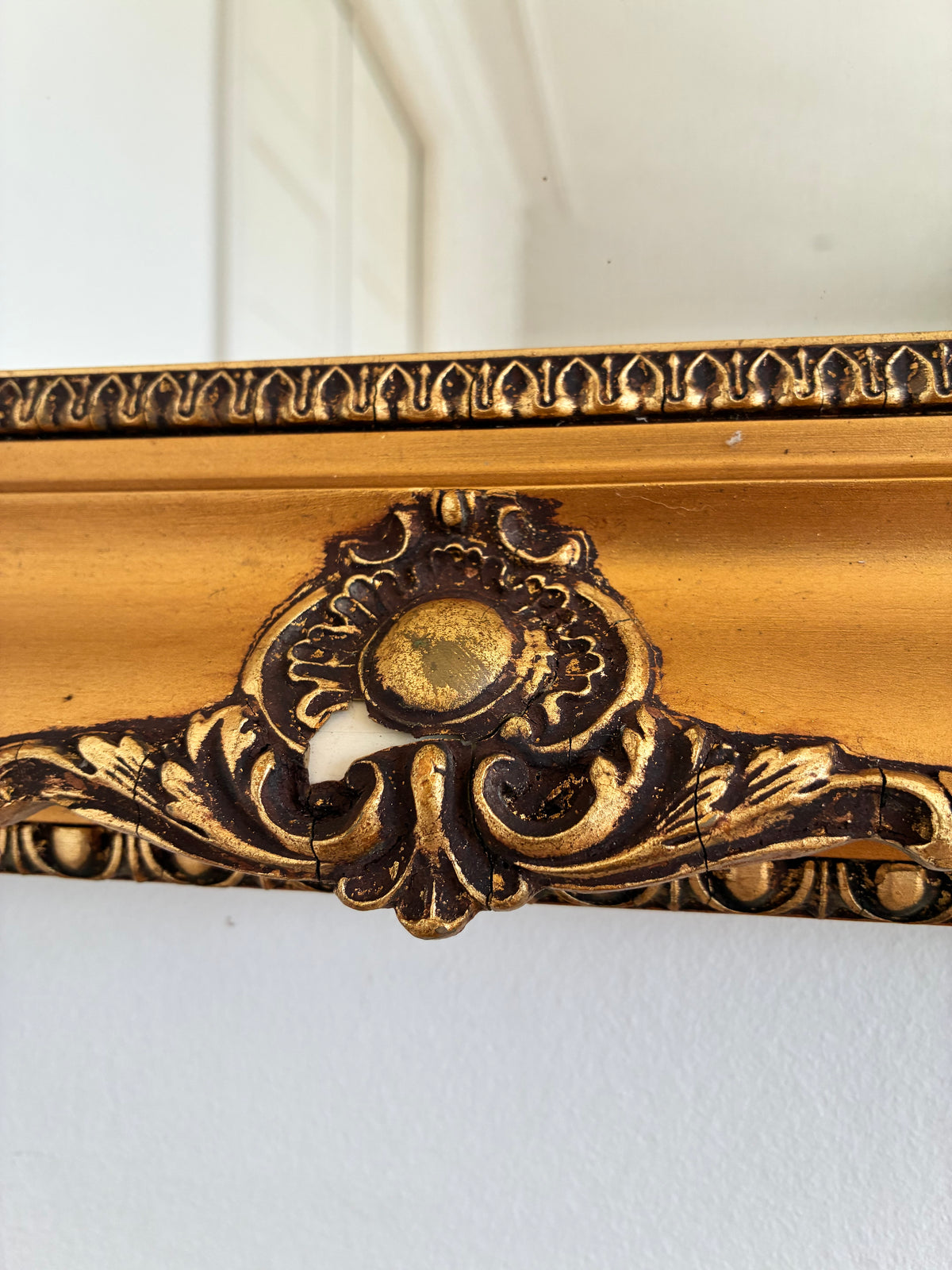 Large Antique French Napoleon III Full-Length Giltwood Mirror, 19th Century