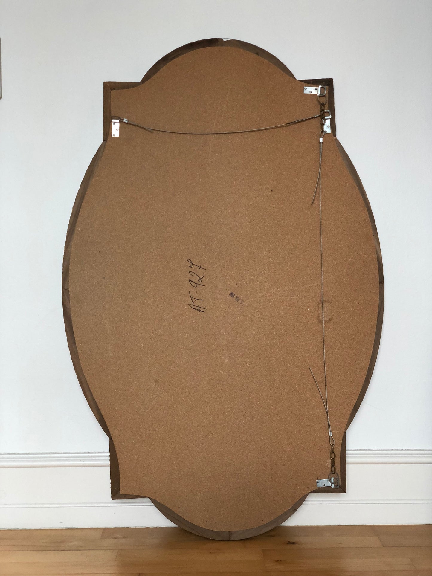 Large Vintage Venetian Brass Cartouche Mirror – Gold Hollywood Regency, Spanish 1980s