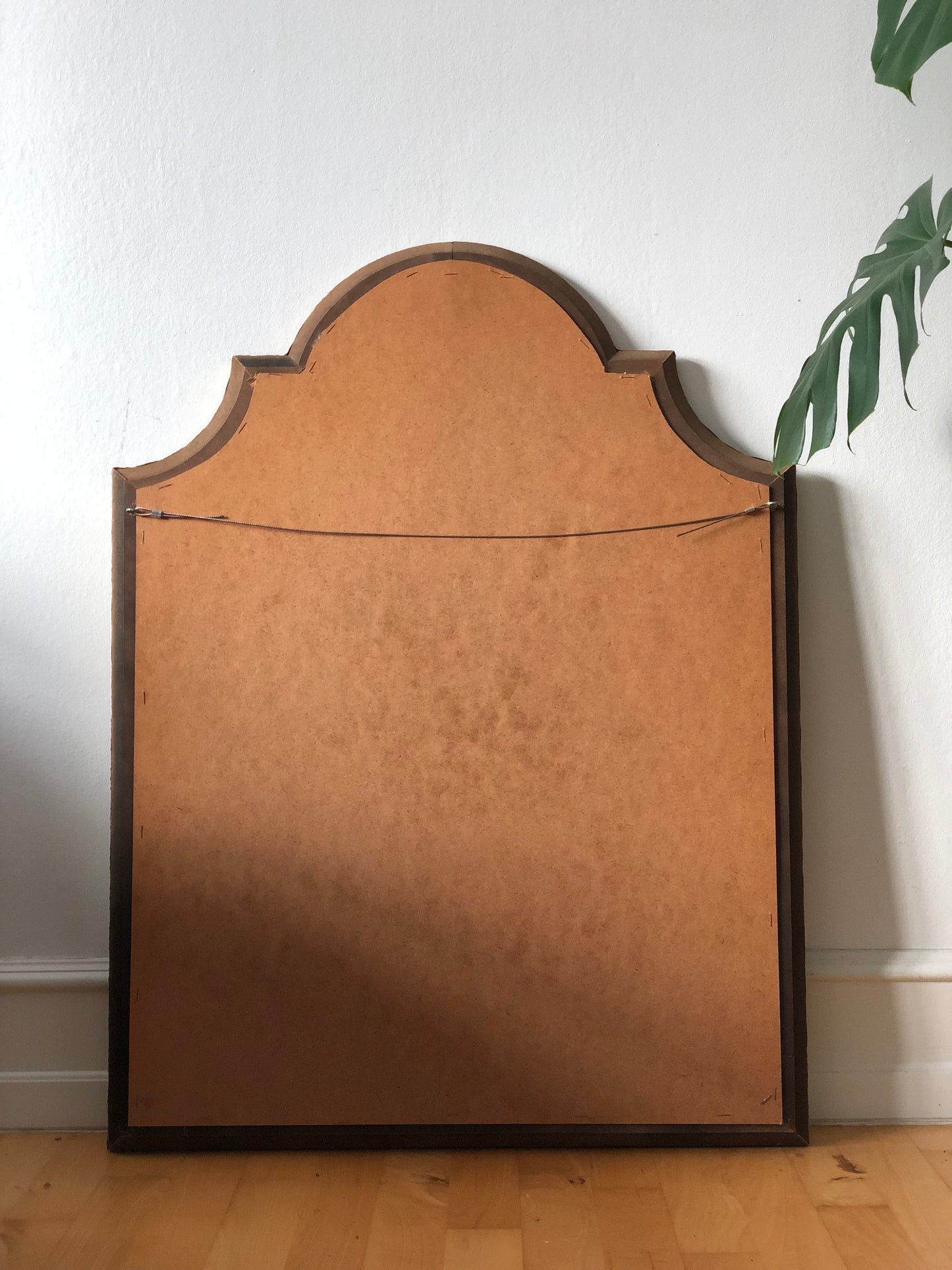 Large Vintage Venetian Brass Mirror – Gold Hollywood Regency, Spanish 1990s