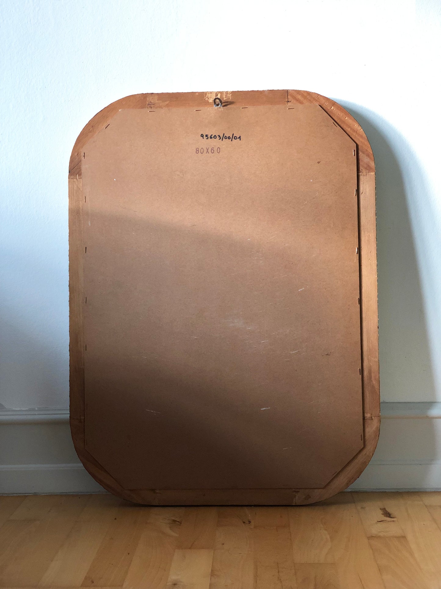 Large Vintage Venetian Rectangular Mirror Hollywood Regency in Gold Spain 1990s