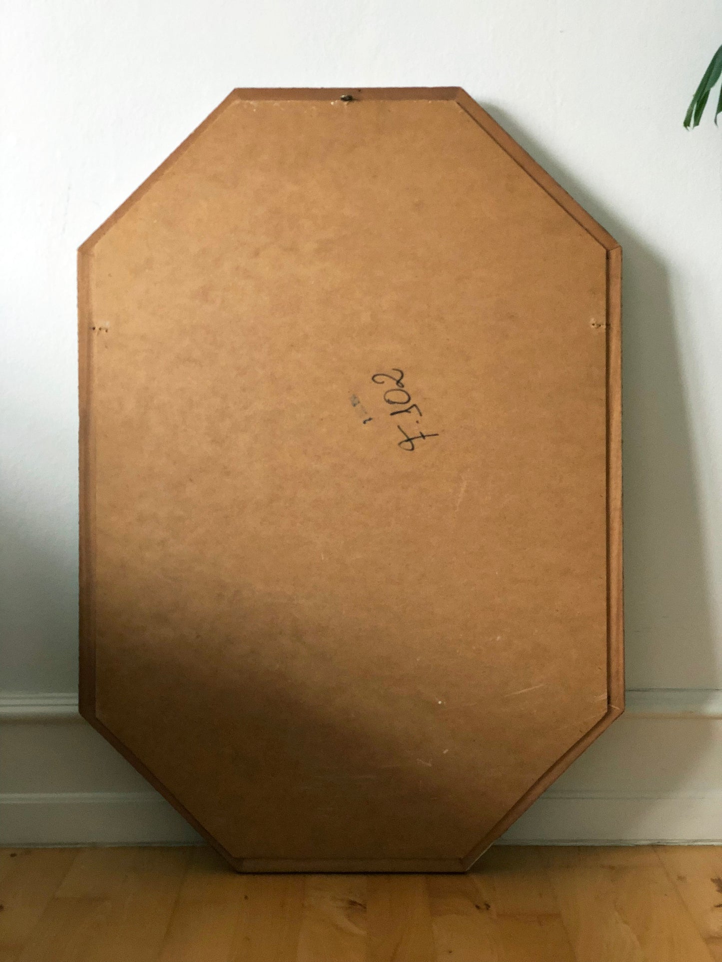 Large Vintage Venetian Octagonal Mirror Hollywood Regency in Gold Spain 1990s