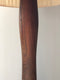 Large Vintage Carved Tree Trunk Floor Lamp with Linen Shade 1972