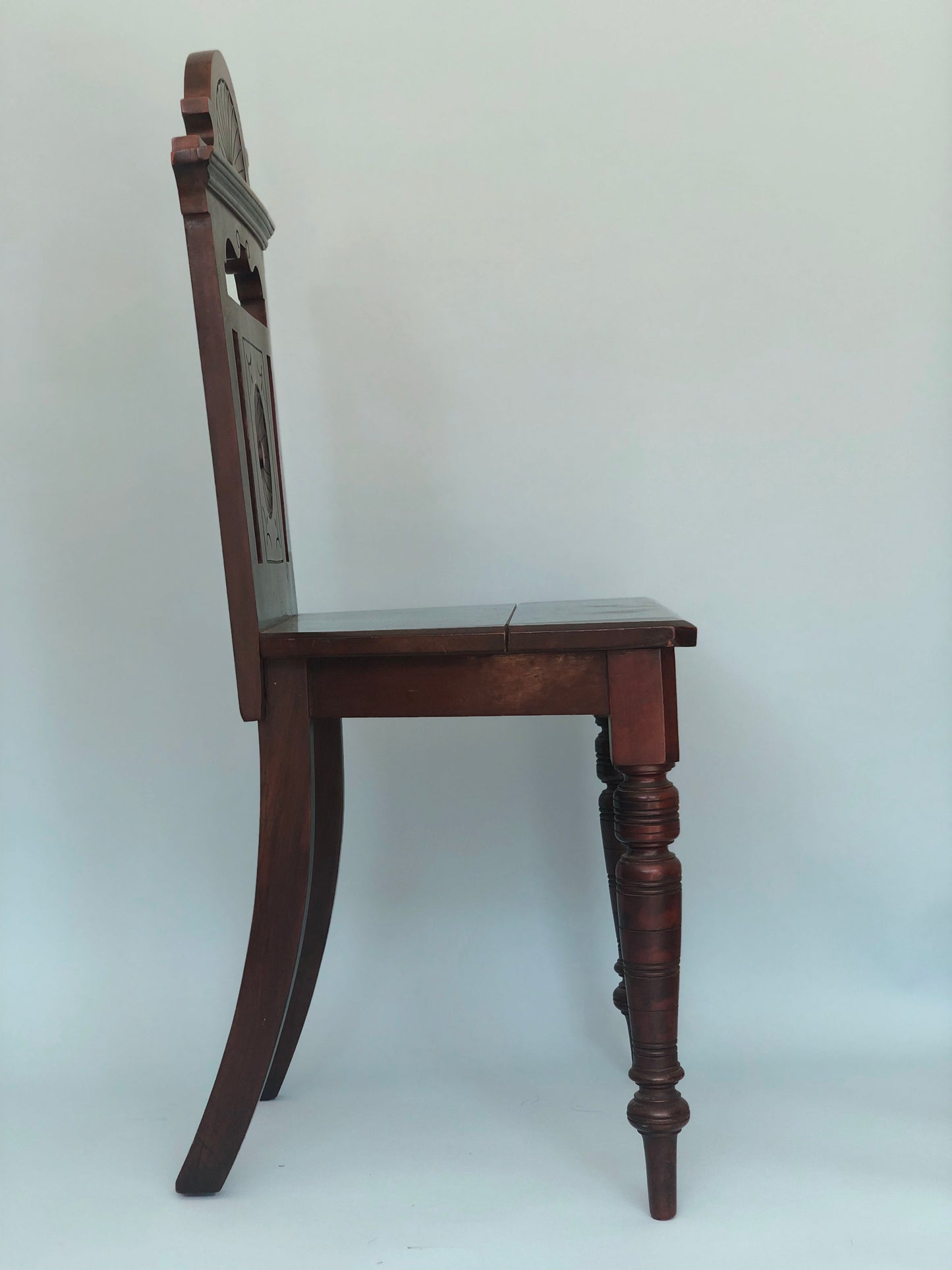 Late 19th Century Victorian Mahogany Hall Chair United Kingdom