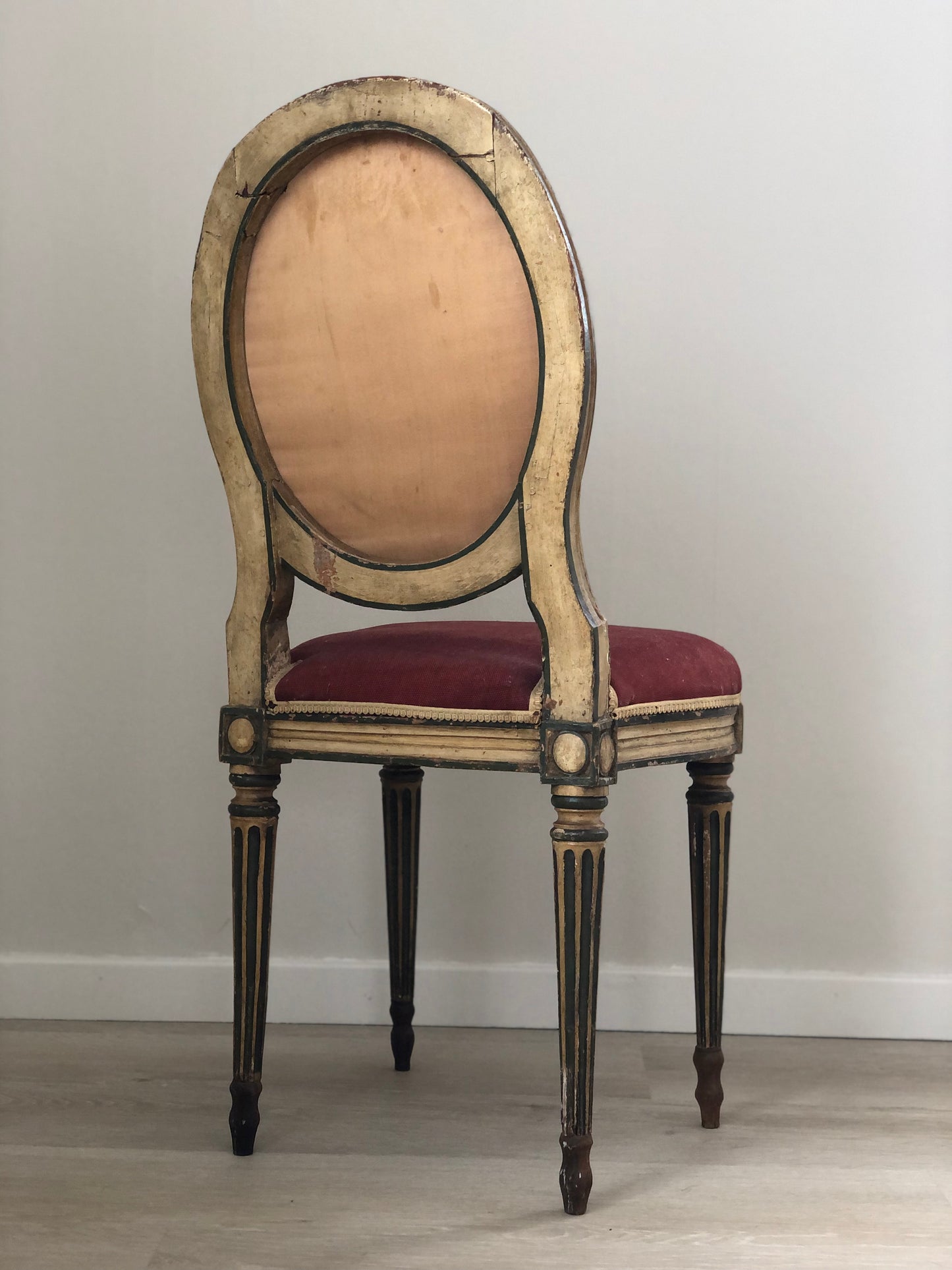 Louis Seize Gildwood Medallion Chair Late 19th Century