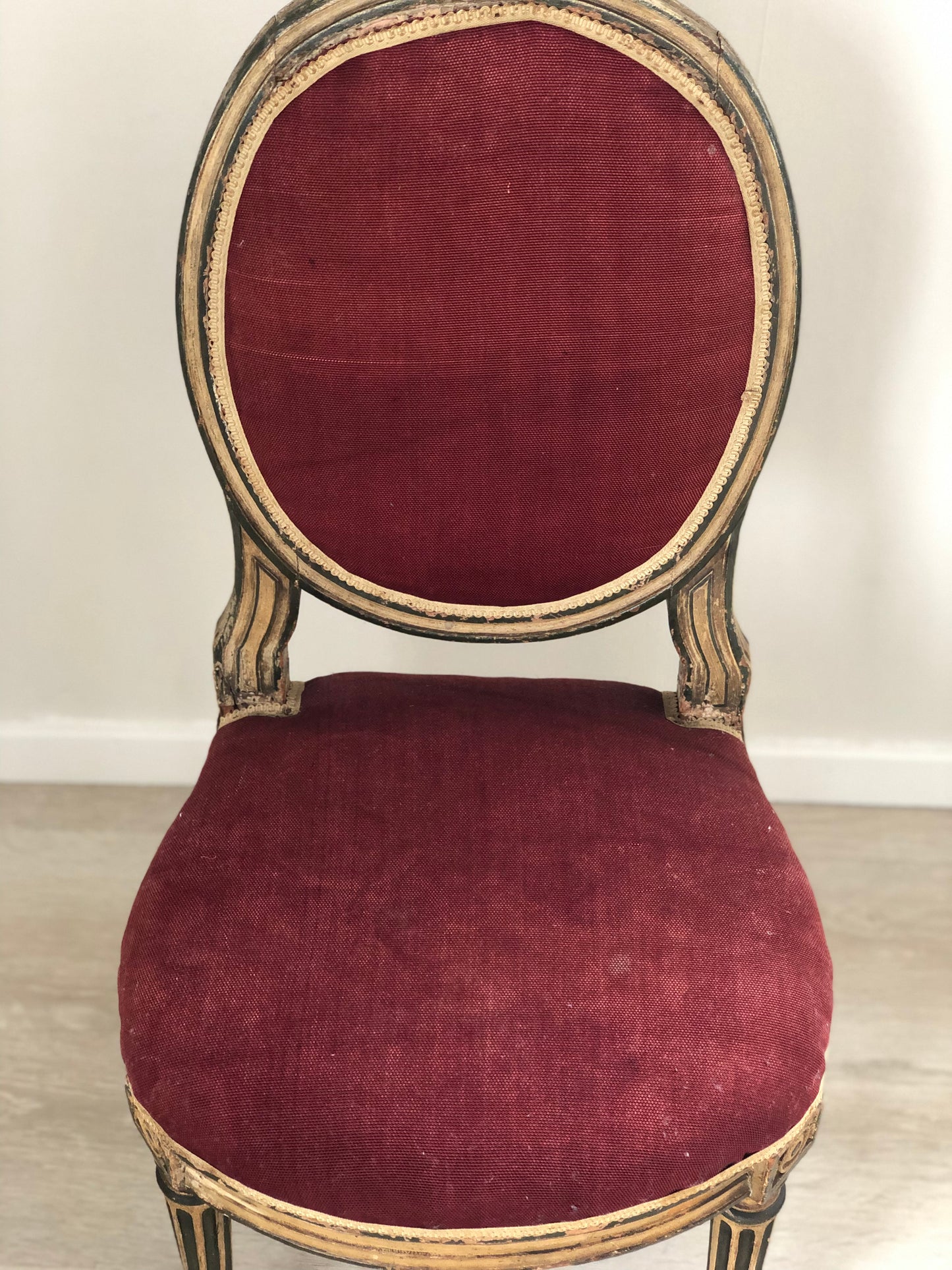 Louis Seize Gildwood Medallion Chair Late 19th Century