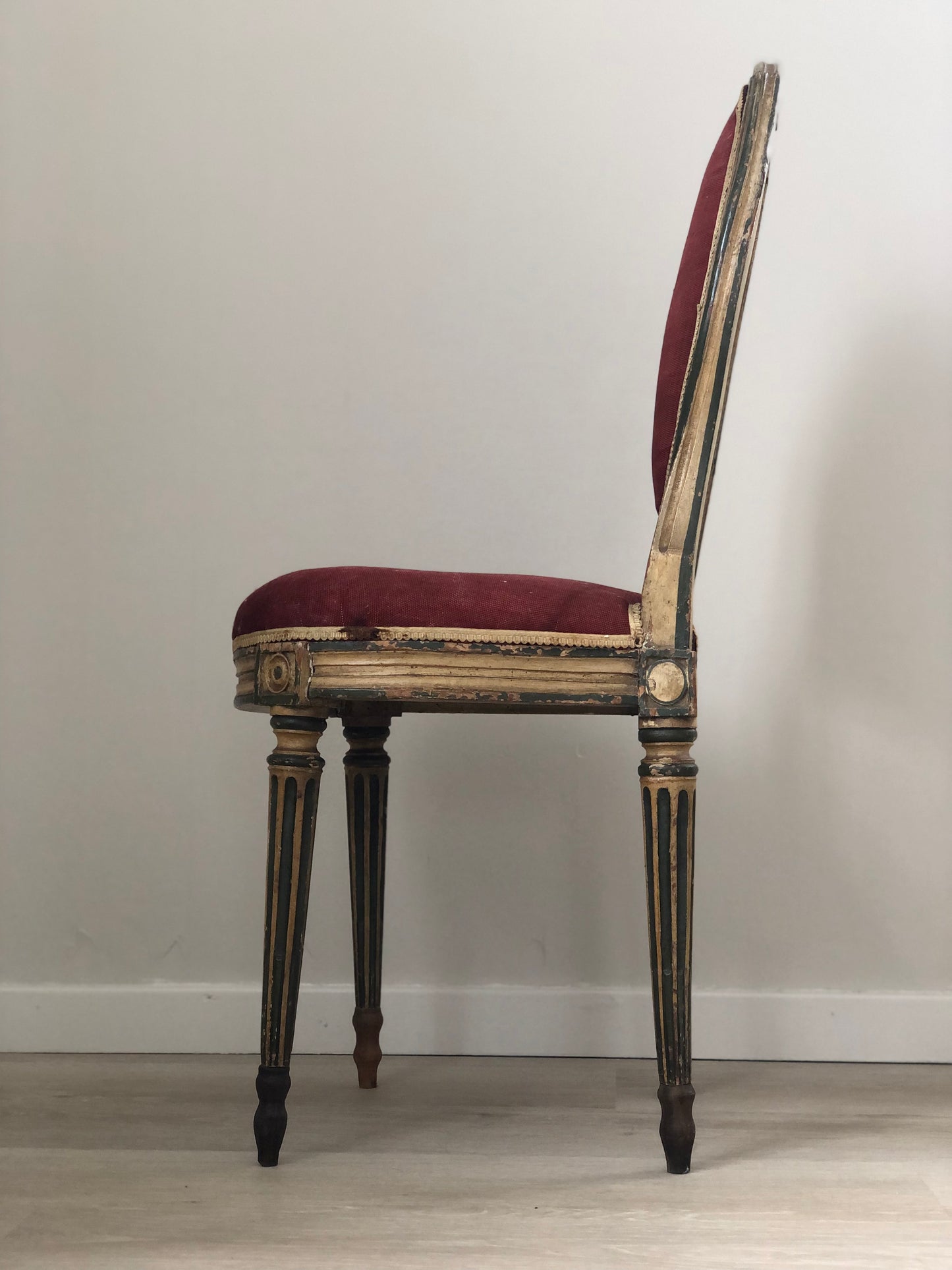 Louis Seize Gildwood Medallion Chair Late 19th Century