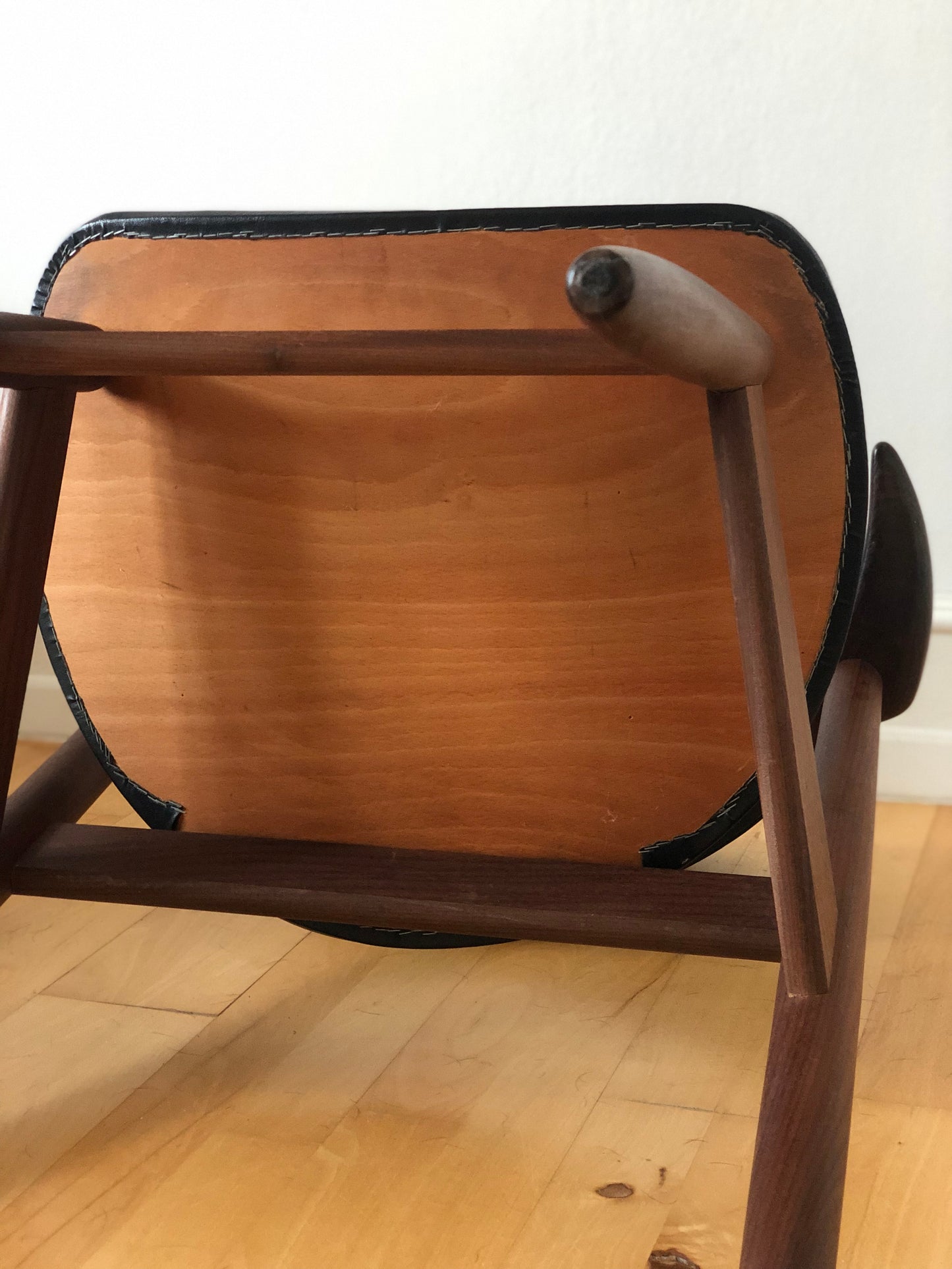 Mid Century Teak Cowhorn Chair Tijsseling 1960s