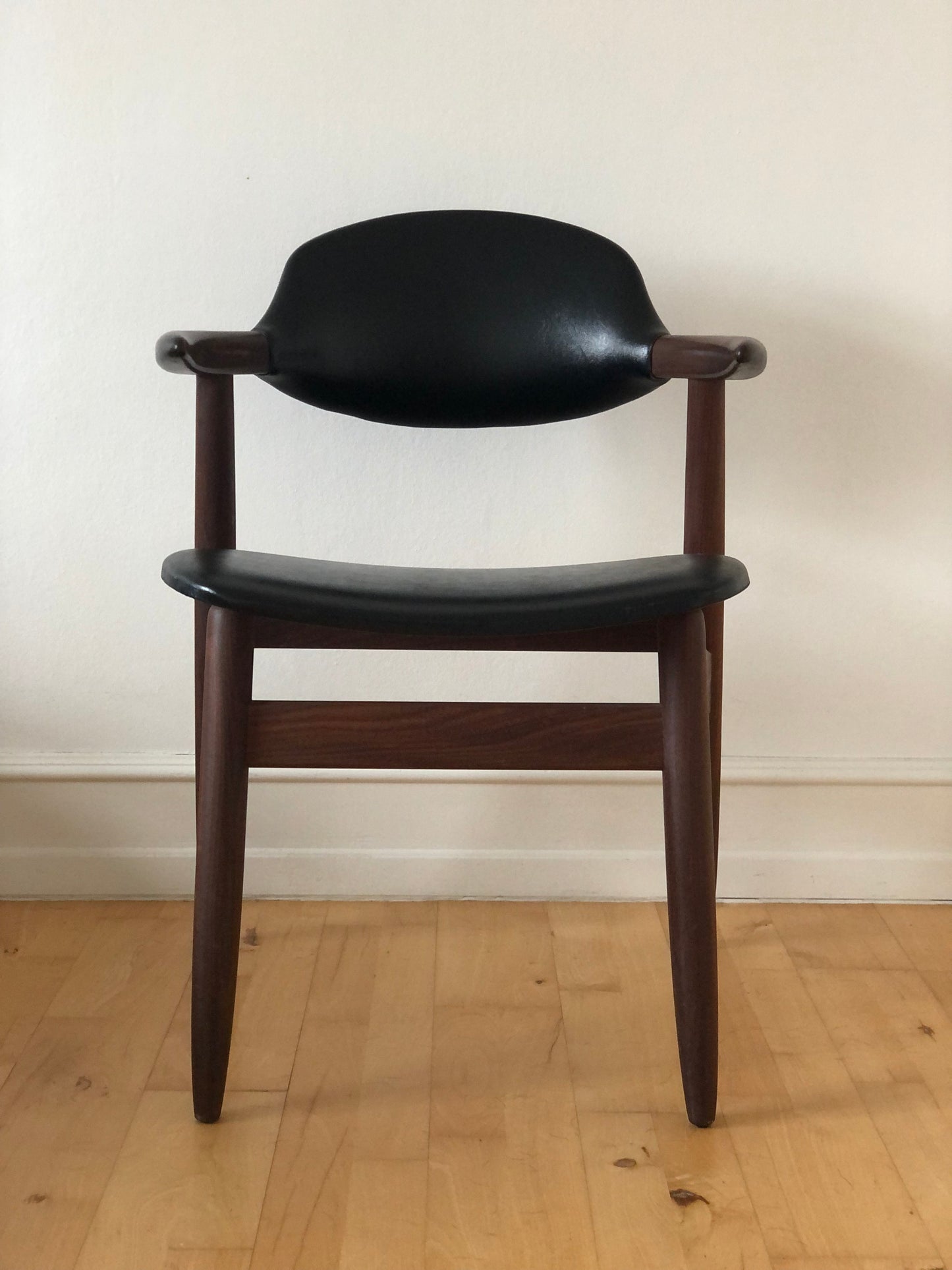 Mid Century Teak Cowhorn Chair Tijsseling 1960s