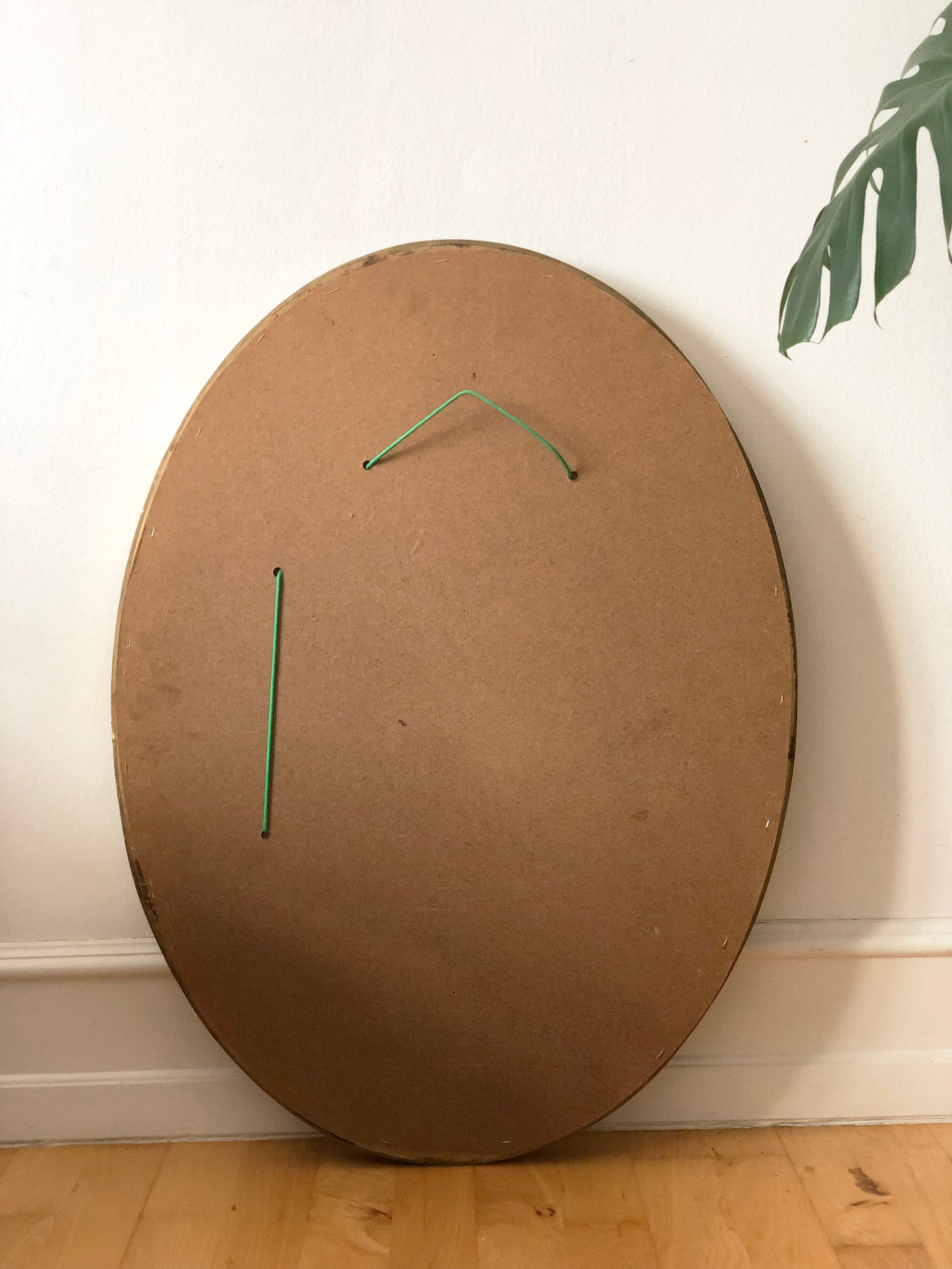 Vintage Italian Giltwood Oval Mirror – 1980s