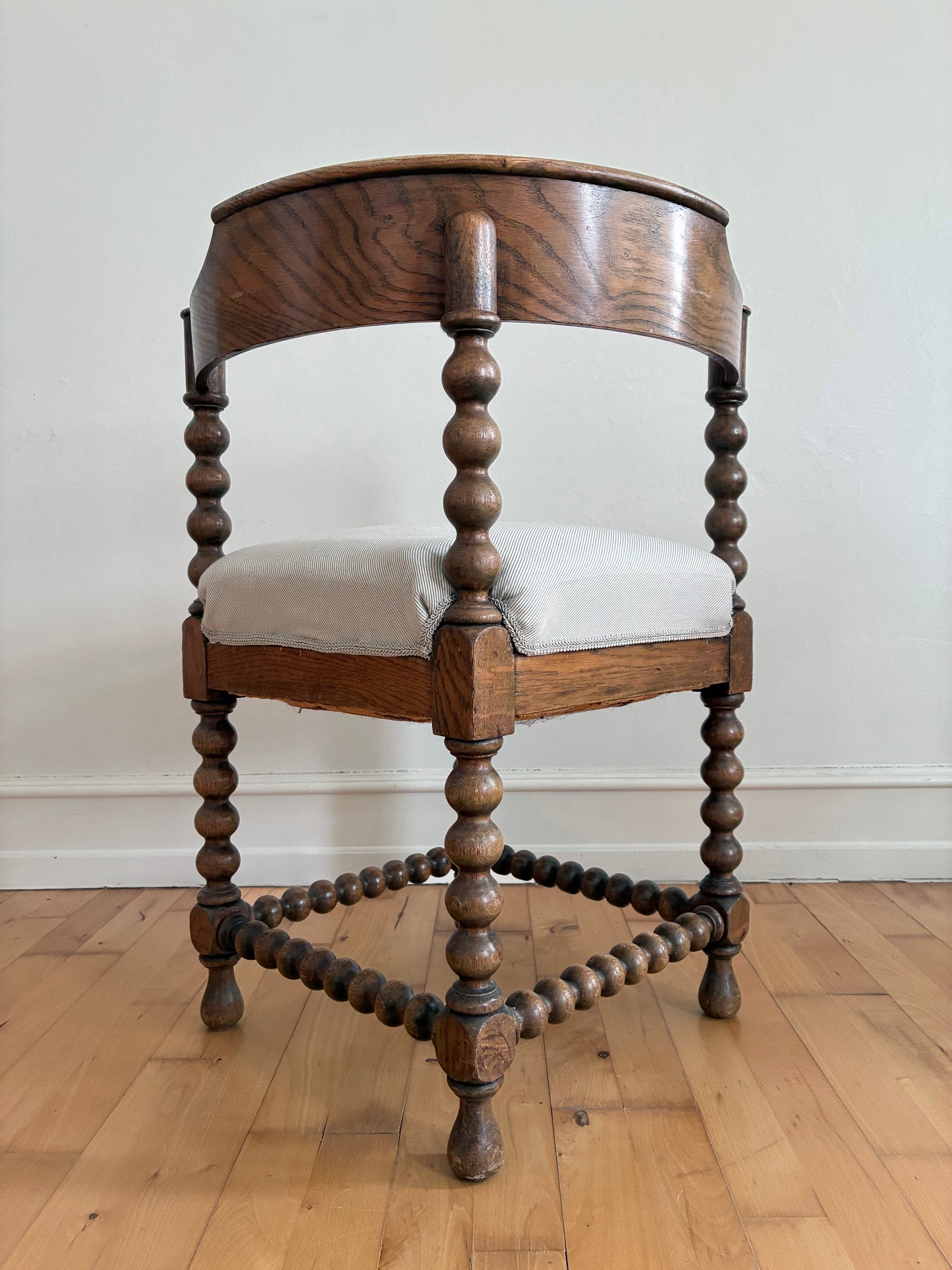 Antique Edwardian Bobbin Corner Chairs, English 1900