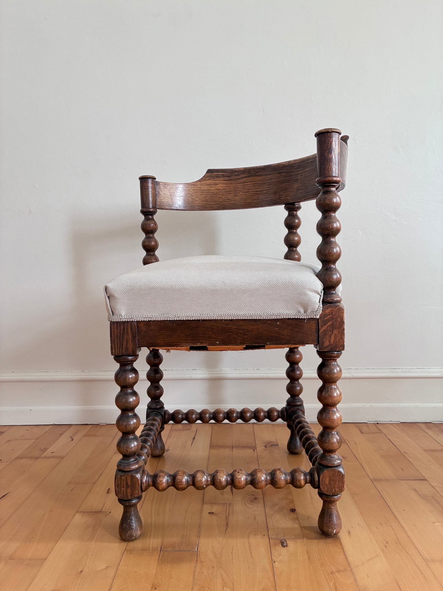 Pair Of Antique Edwardian Bobbin Corner Chairs, English 1900
