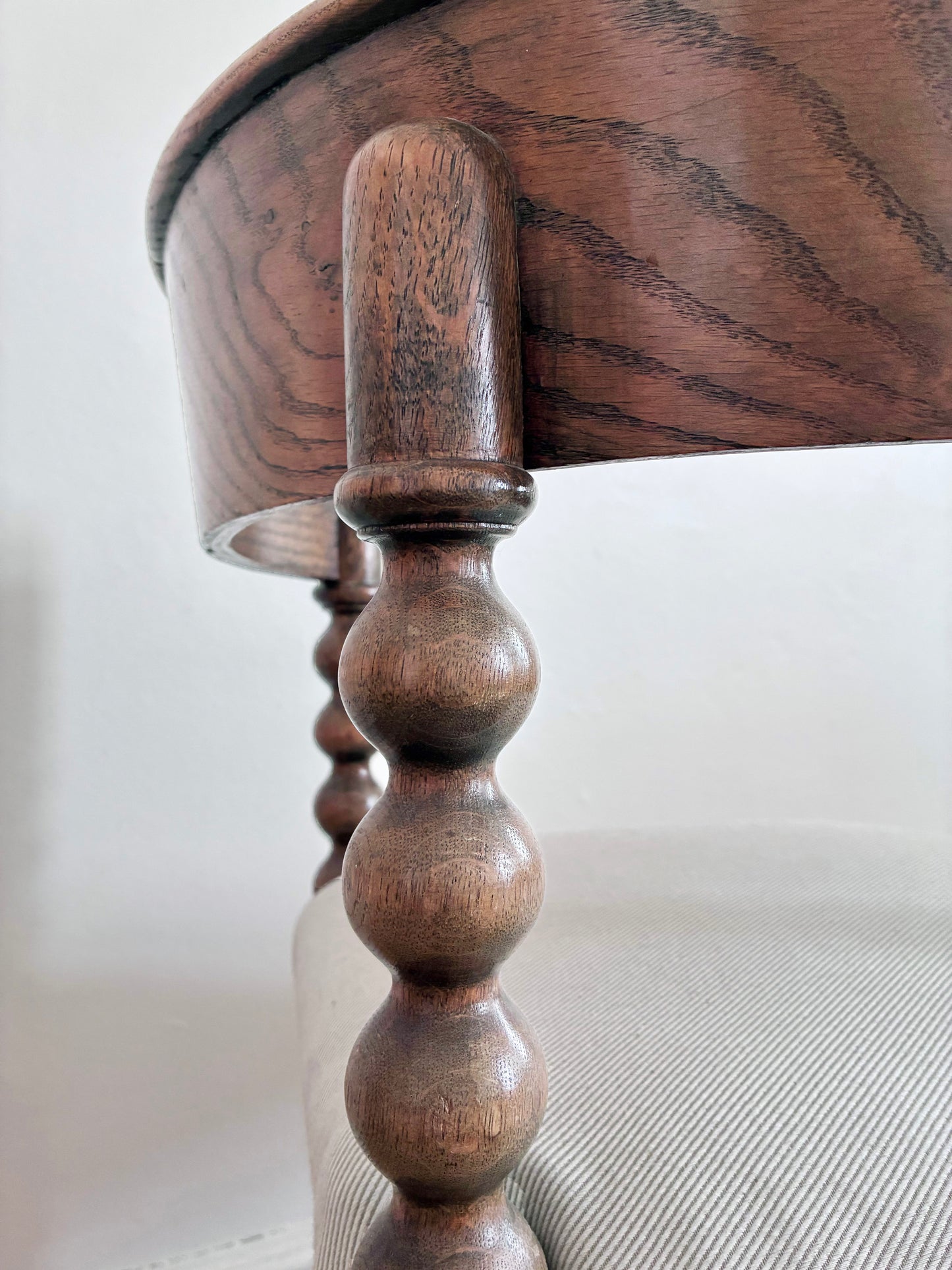 Pair Of Antique Edwardian Bobbin Corner Chairs, English 1900