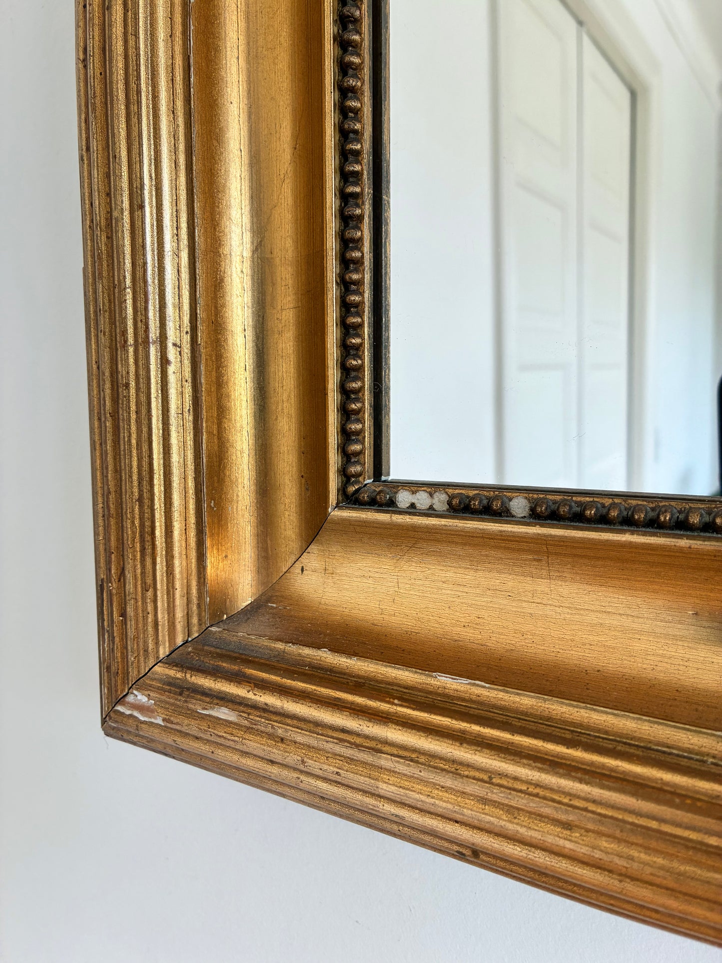 Pair of Antique Danish Giltwood Wall Mirrors, Late 19th Century