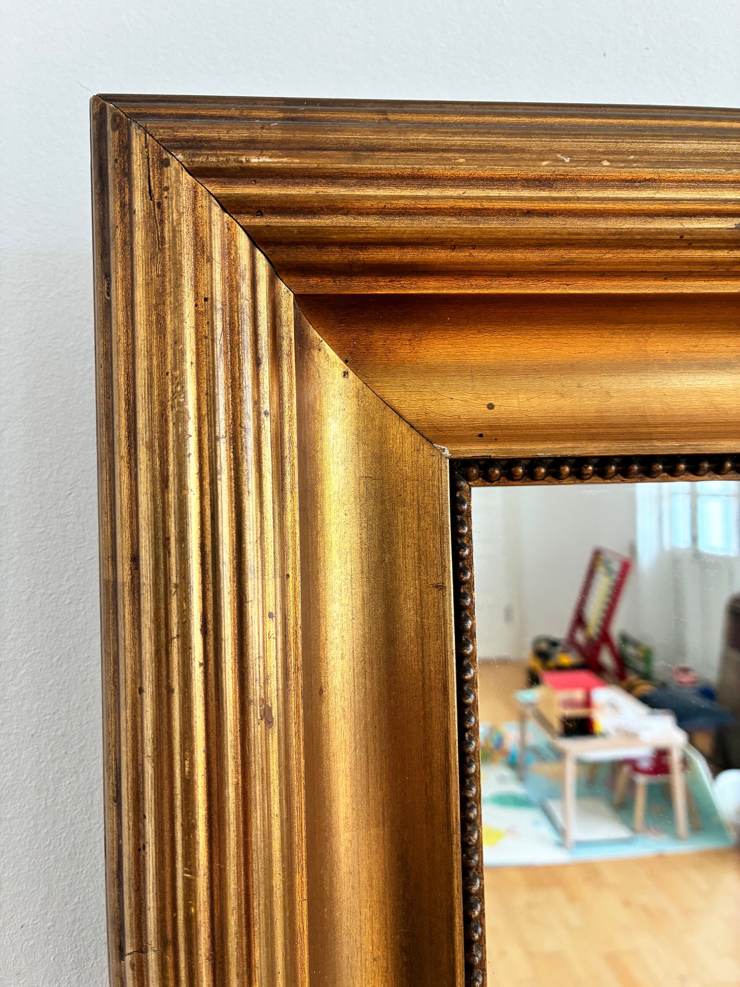 Pair of Antique Danish Giltwood Wall Mirrors, Late 19th Century