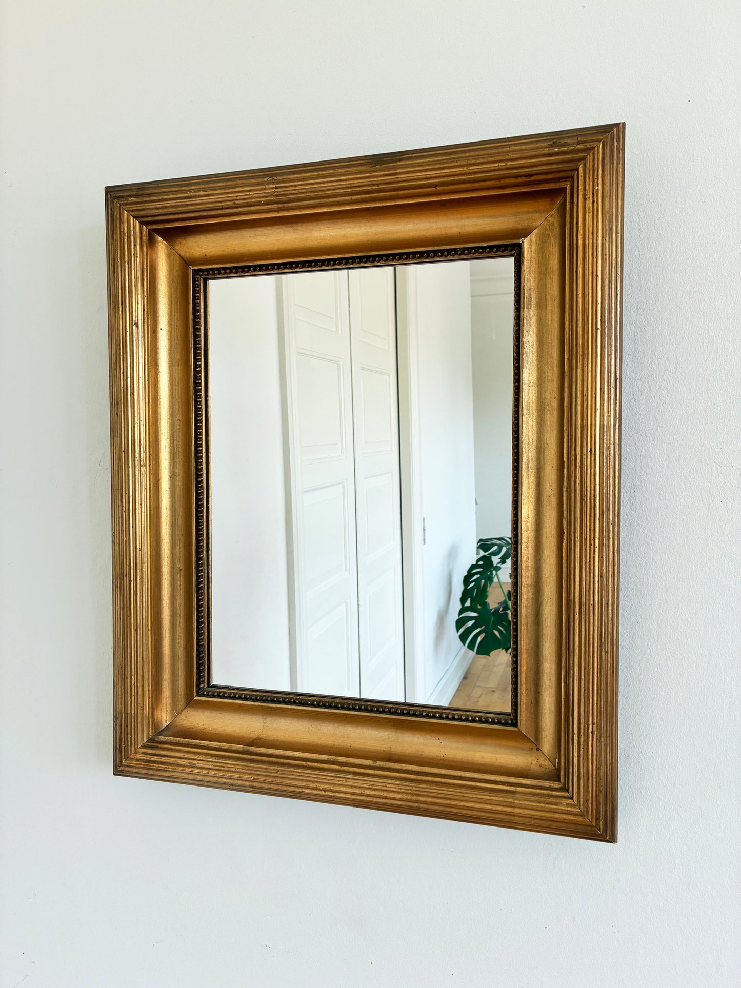 Pair of Antique Danish Giltwood Wall Mirrors, Late 19th Century