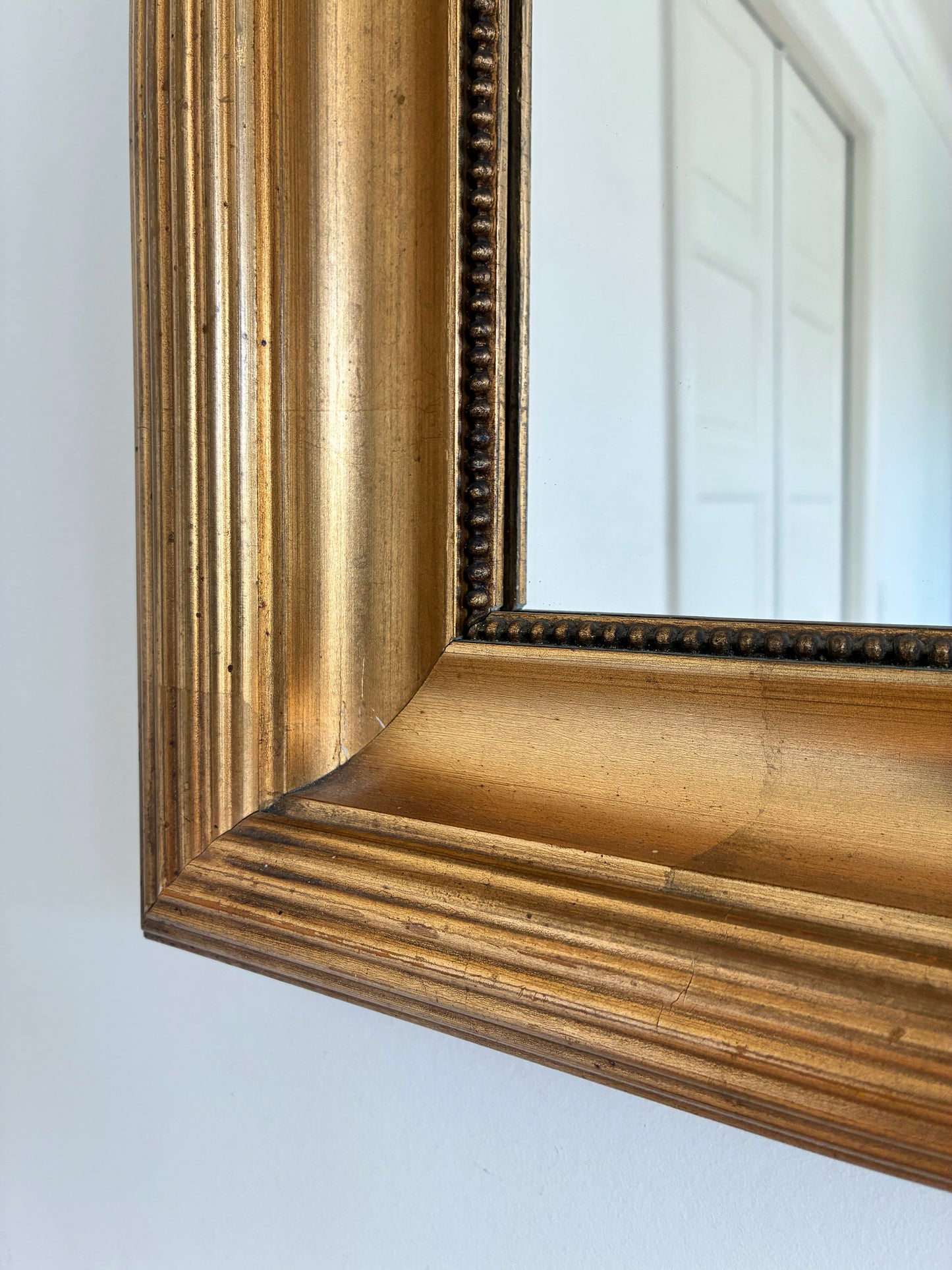 Pair of Antique Danish Giltwood Wall Mirrors, Late 19th Century