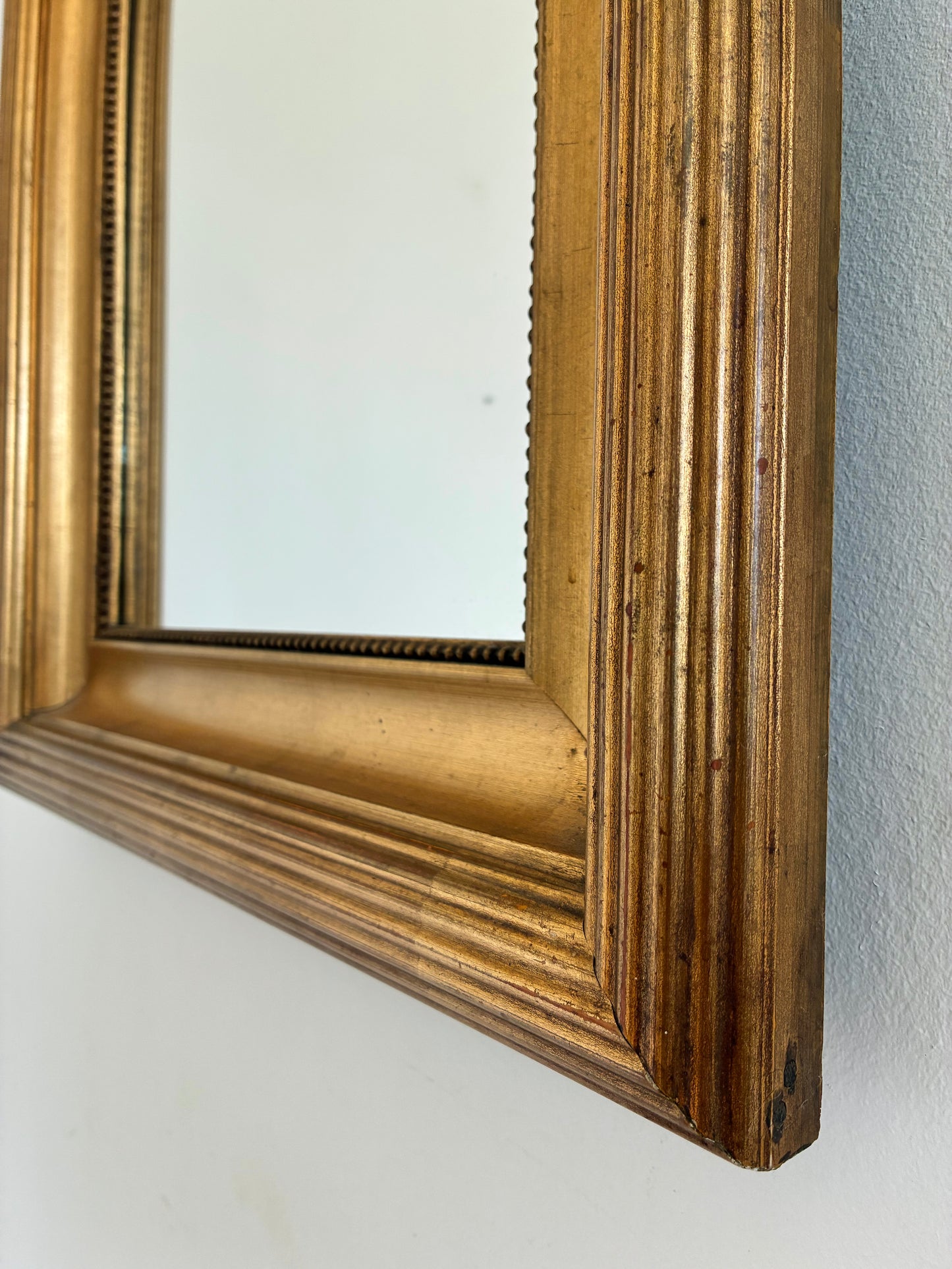 Pair of Antique Danish Giltwood Wall Mirrors, Late 19th Century