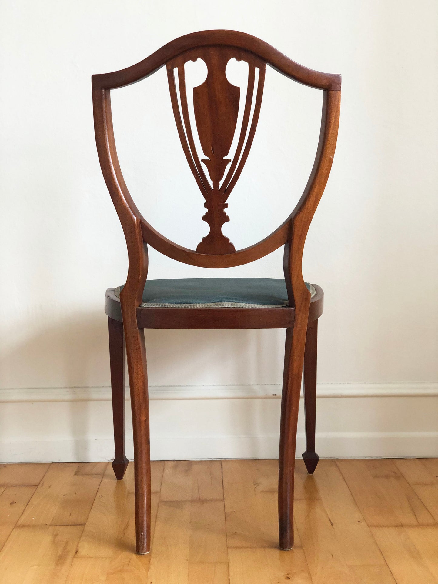 Pair of Antique Mahogany Hepplewhite Revival Chairs Denmark 1900s