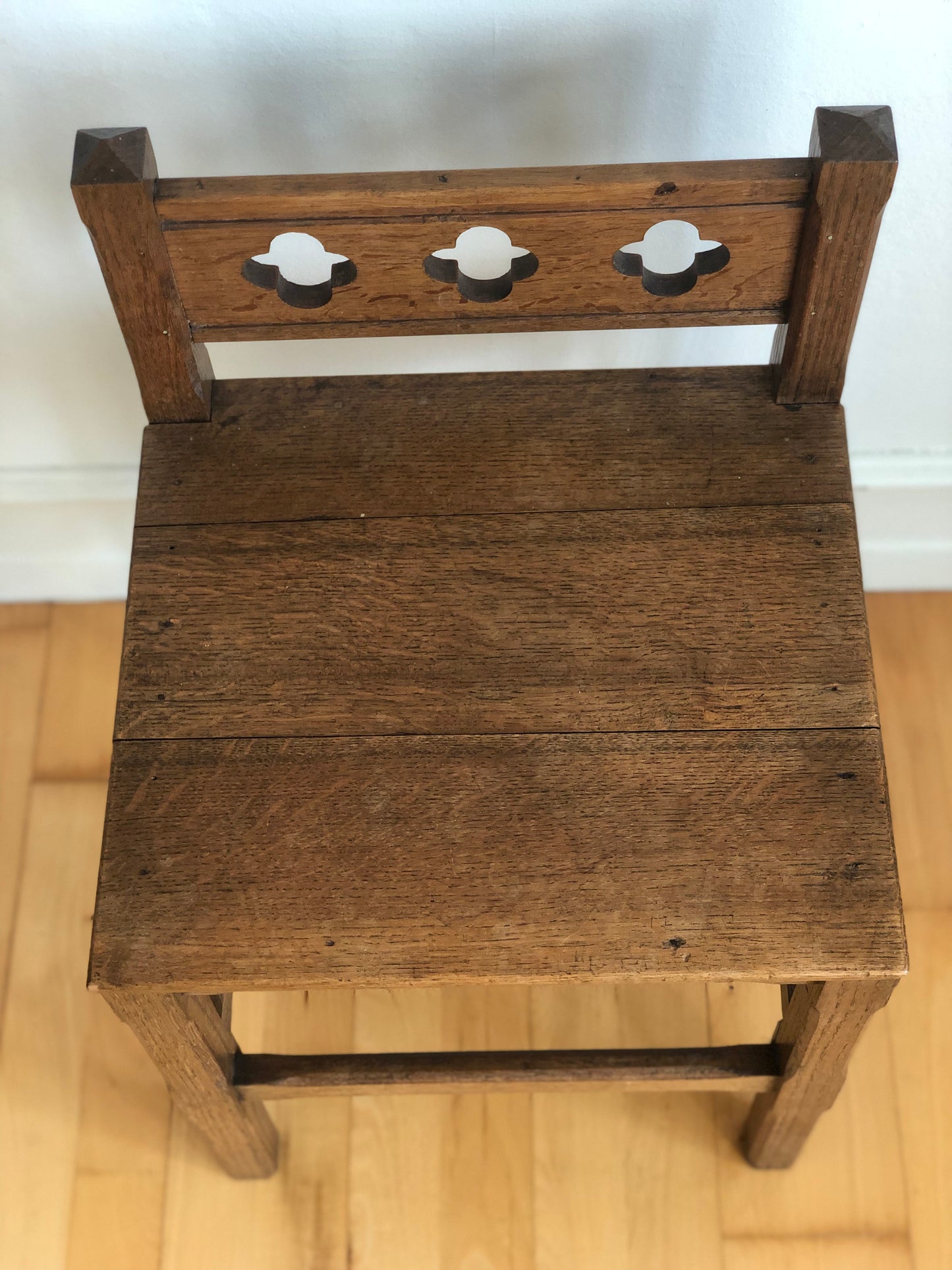 Pair of Early 20th Century Arts & Crafts Oak Hall Chairs
