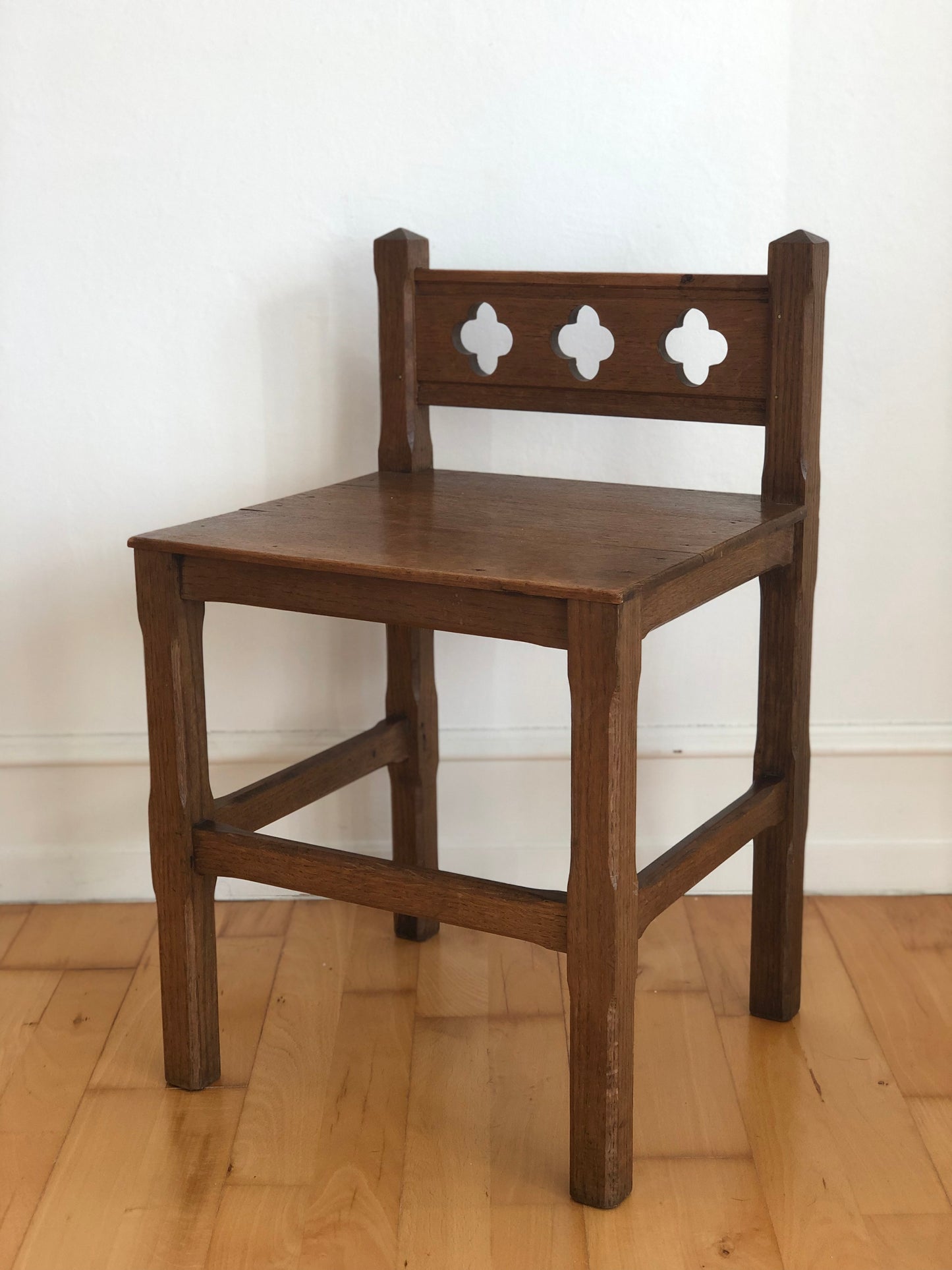 Pair of Early 20th Century Arts & Crafts Oak Hall Chairs