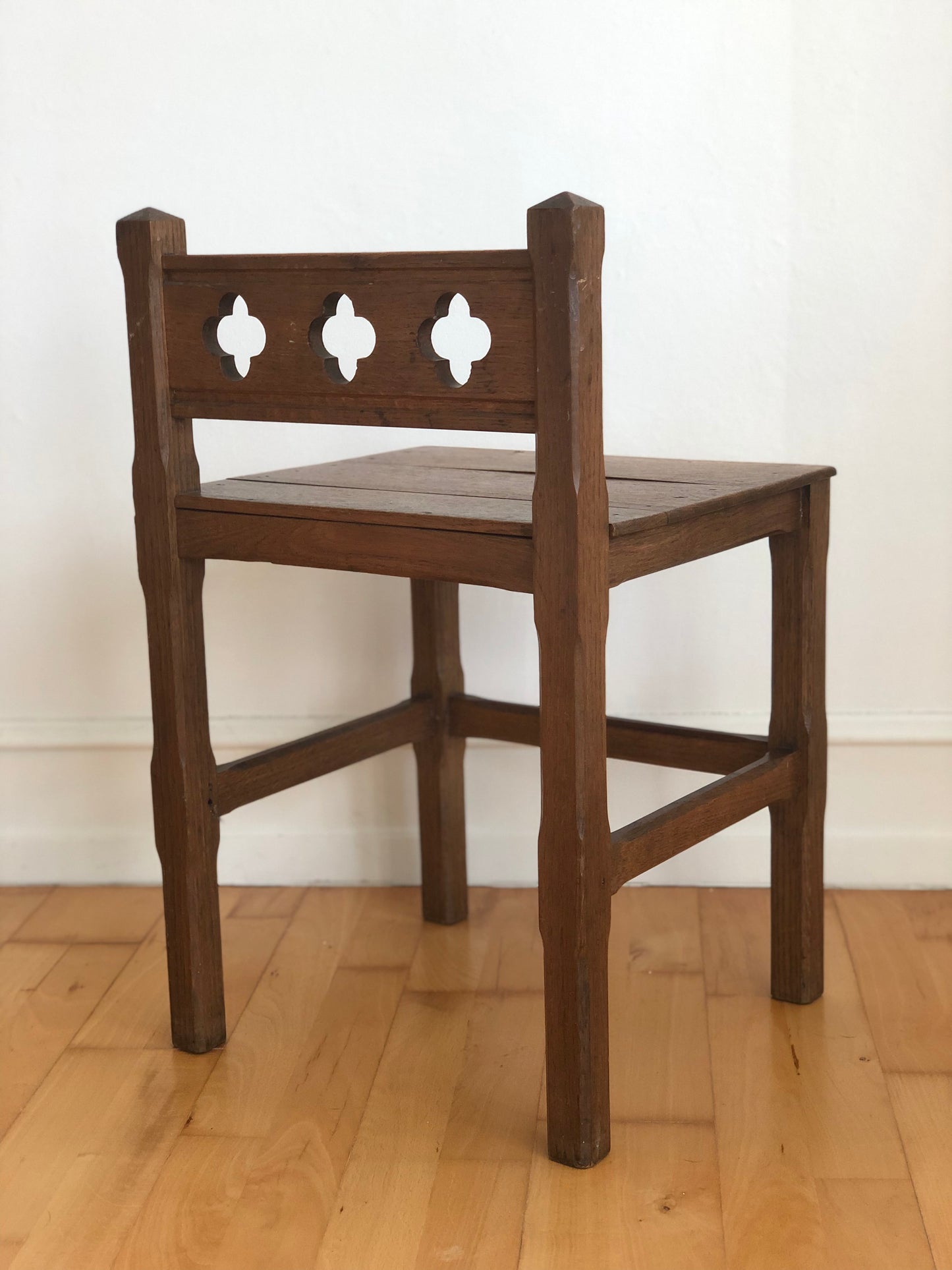 Pair of Early 20th Century Arts & Crafts Oak Hall Chairs