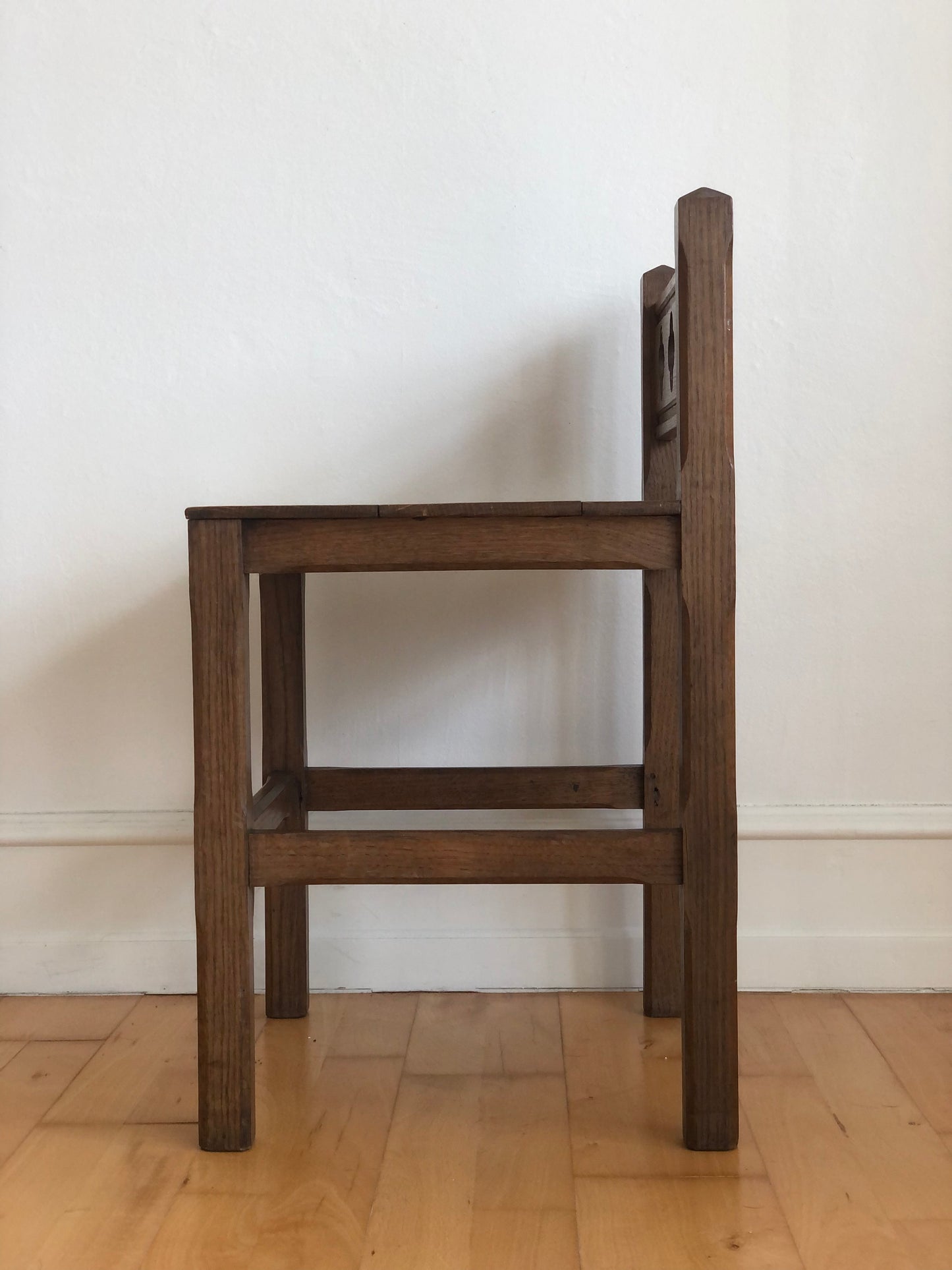 Pair of Early 20th Century Arts & Crafts Oak Hall Chairs