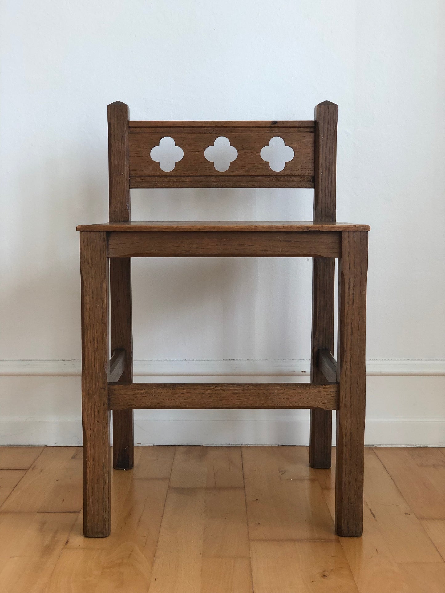 Pair of Early 20th Century Arts & Crafts Oak Hall Chairs