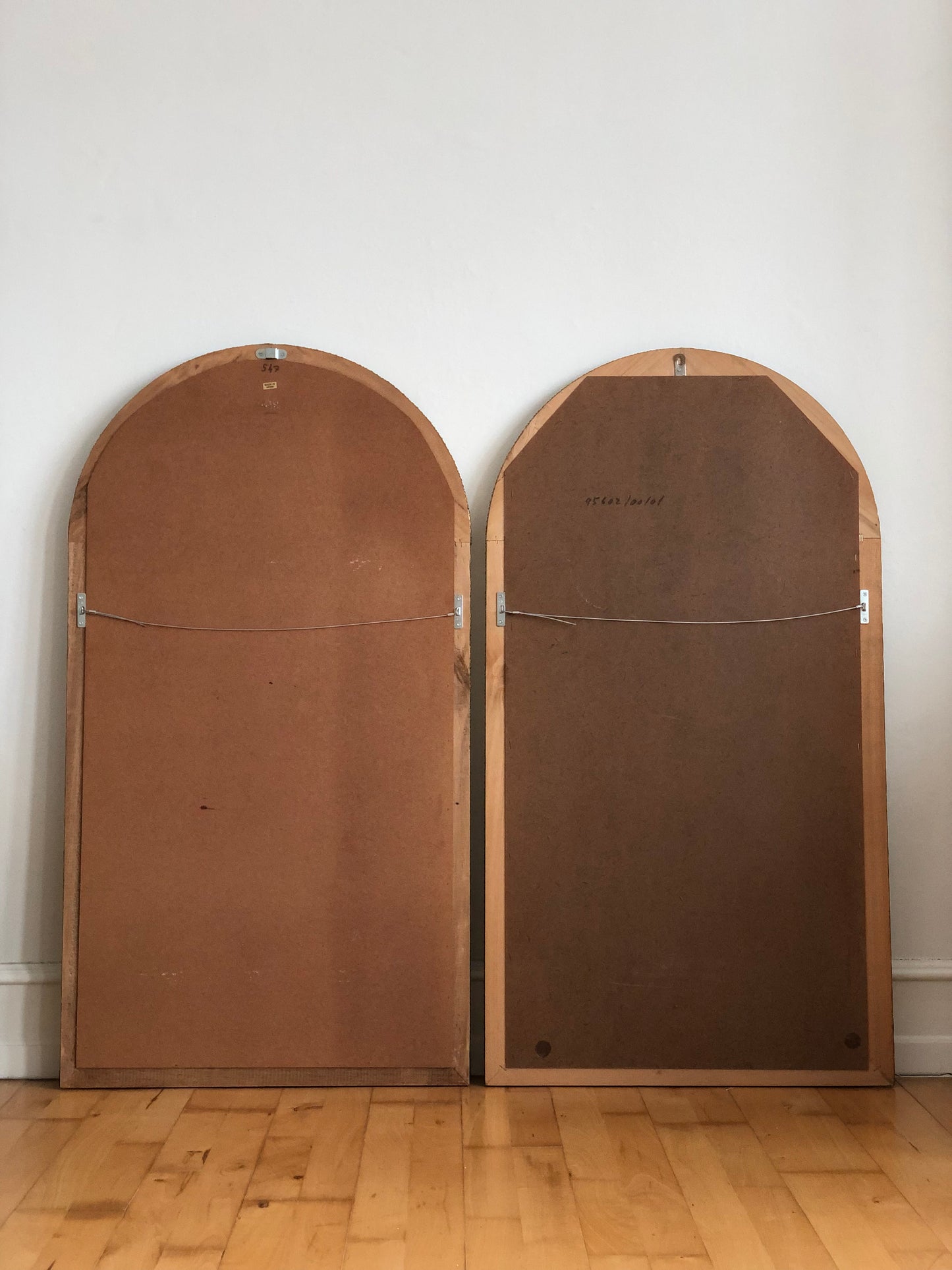 A Pair of Large Vintage Venetian Brass Mirrors – Gold Hollywood Regency, Spanish 1990s