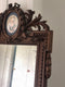 Richly Carved Mahogany Napoleon III Mirror Verre Eglomise Late 19th Century