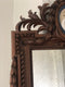 Richly Carved Mahogany Napoleon III Mirror Verre Eglomise Late 19th Century