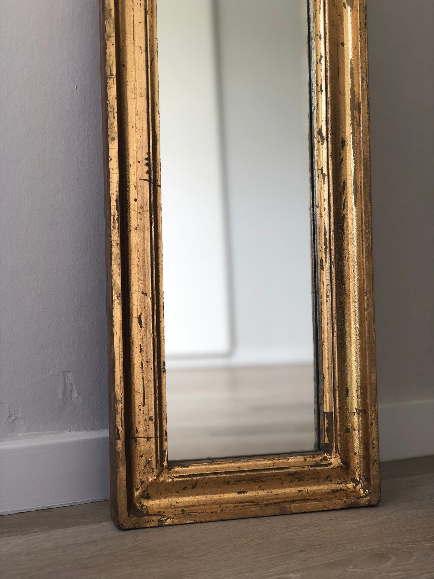 Very Long Full Length Gilded Mirror 1980s Set of 2