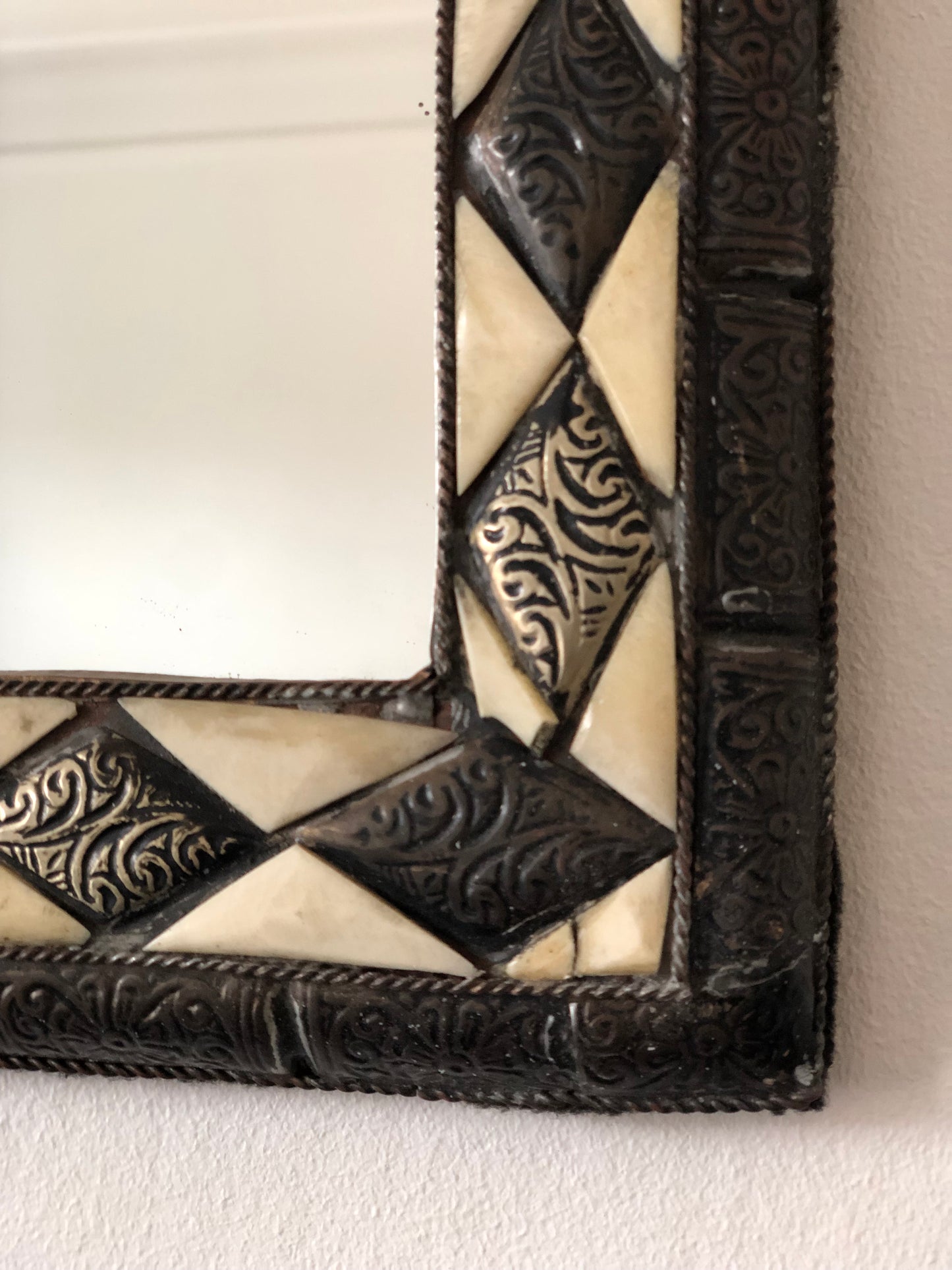 Vintage Arched Wall Mirror - Spanish, Hollywood Regency, Moroccan-inspired 1960s