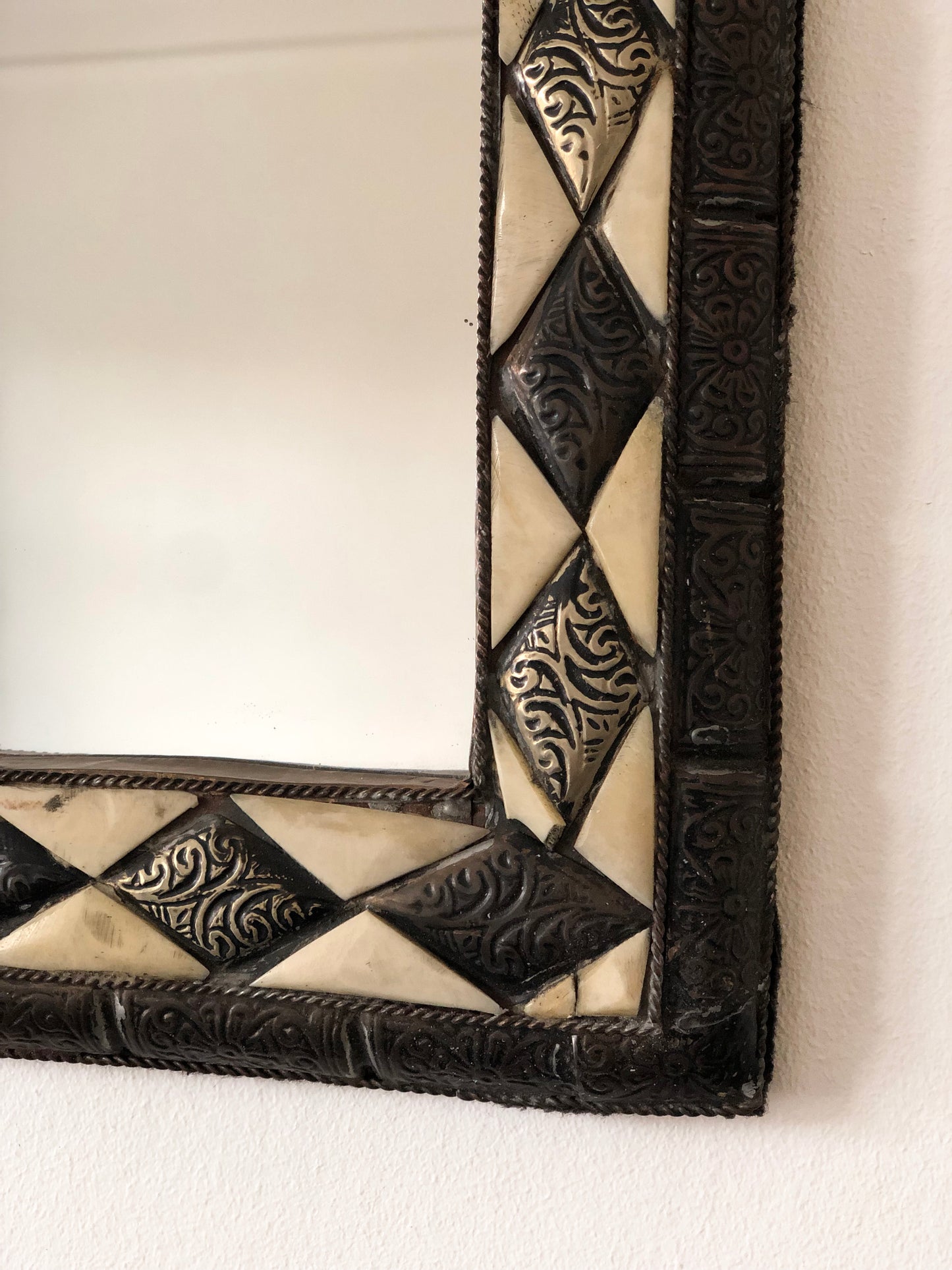 Vintage Arched Wall Mirror - Spanish, Hollywood Regency, Moroccan-inspired 1960s