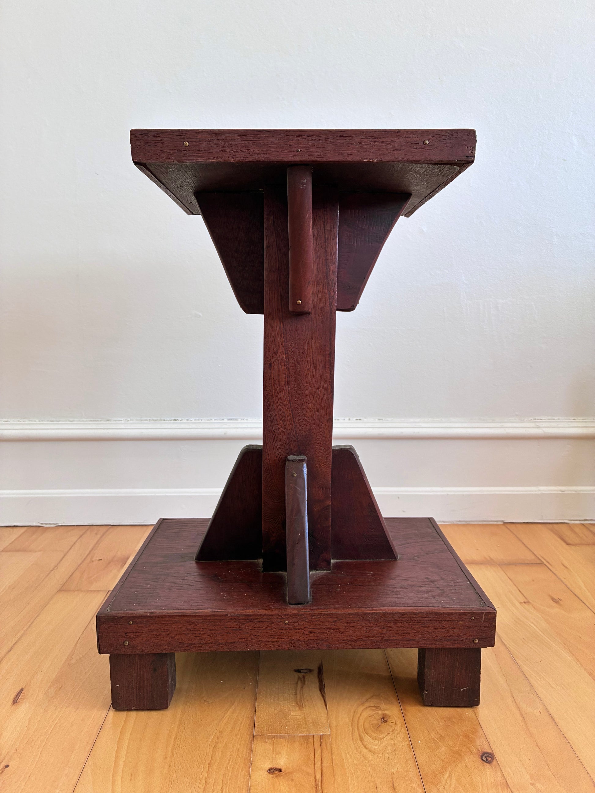 Vintage Arts and Crafts Tile-Top Side Table / Plant Stand