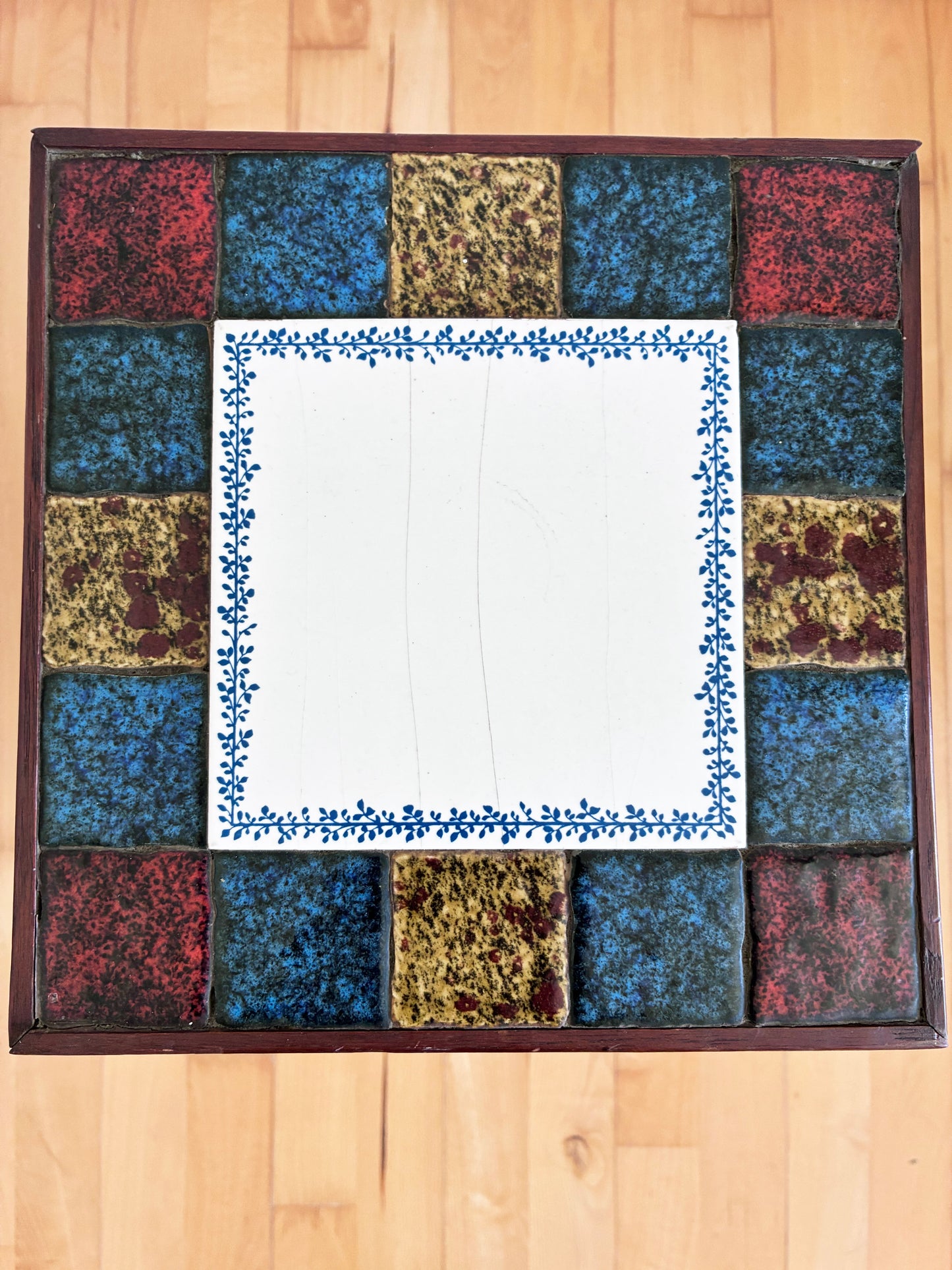 Vintage Arts and Crafts Tile-Top Side Table / Plant Stand