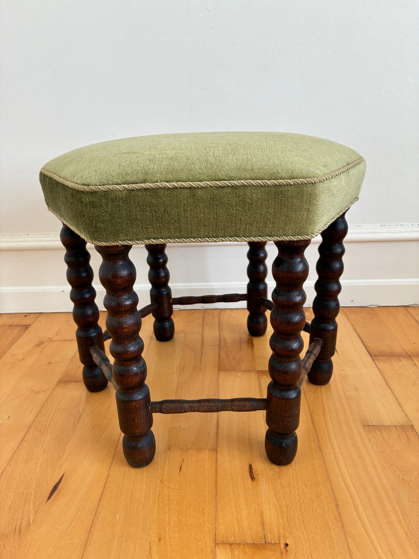 Vintage Barley Twist Stool, English, Mid-20th Century
